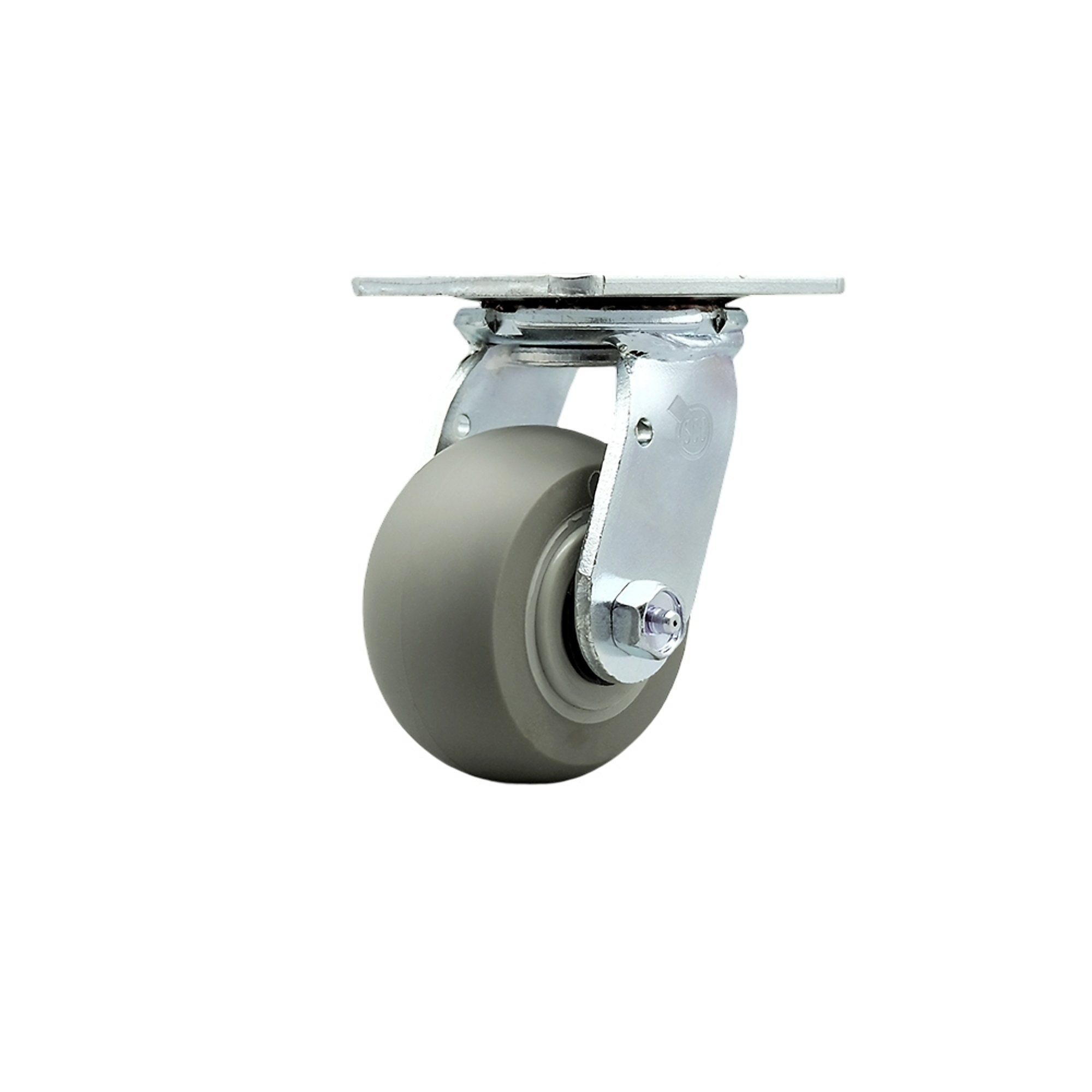 Service Caster, 4Inch x 2Inch Plate Caster, Wheel Diameter 4 in, Caster Type Swivel, Package (qty.) 1, Model SCC-SS30S420-TPRBD