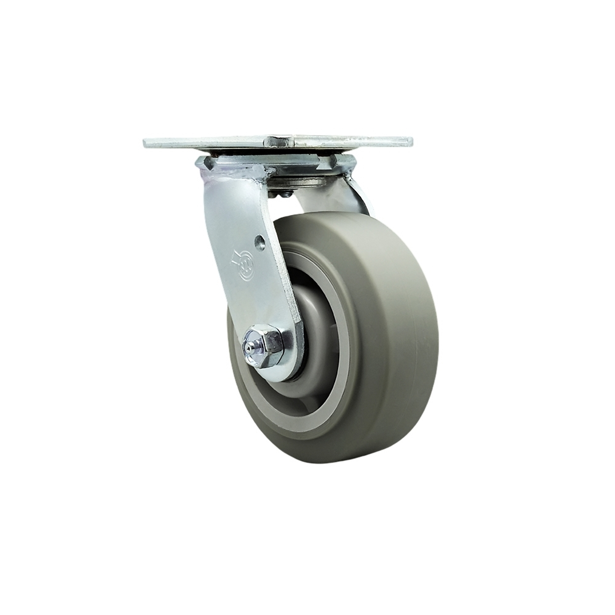 Service Caster, 5Inch x 2Inch Plate Caster, Wheel Diameter 5 in, Caster Type Swivel, Package (qty.) 1, Model SCC-30CS520-TPRBF