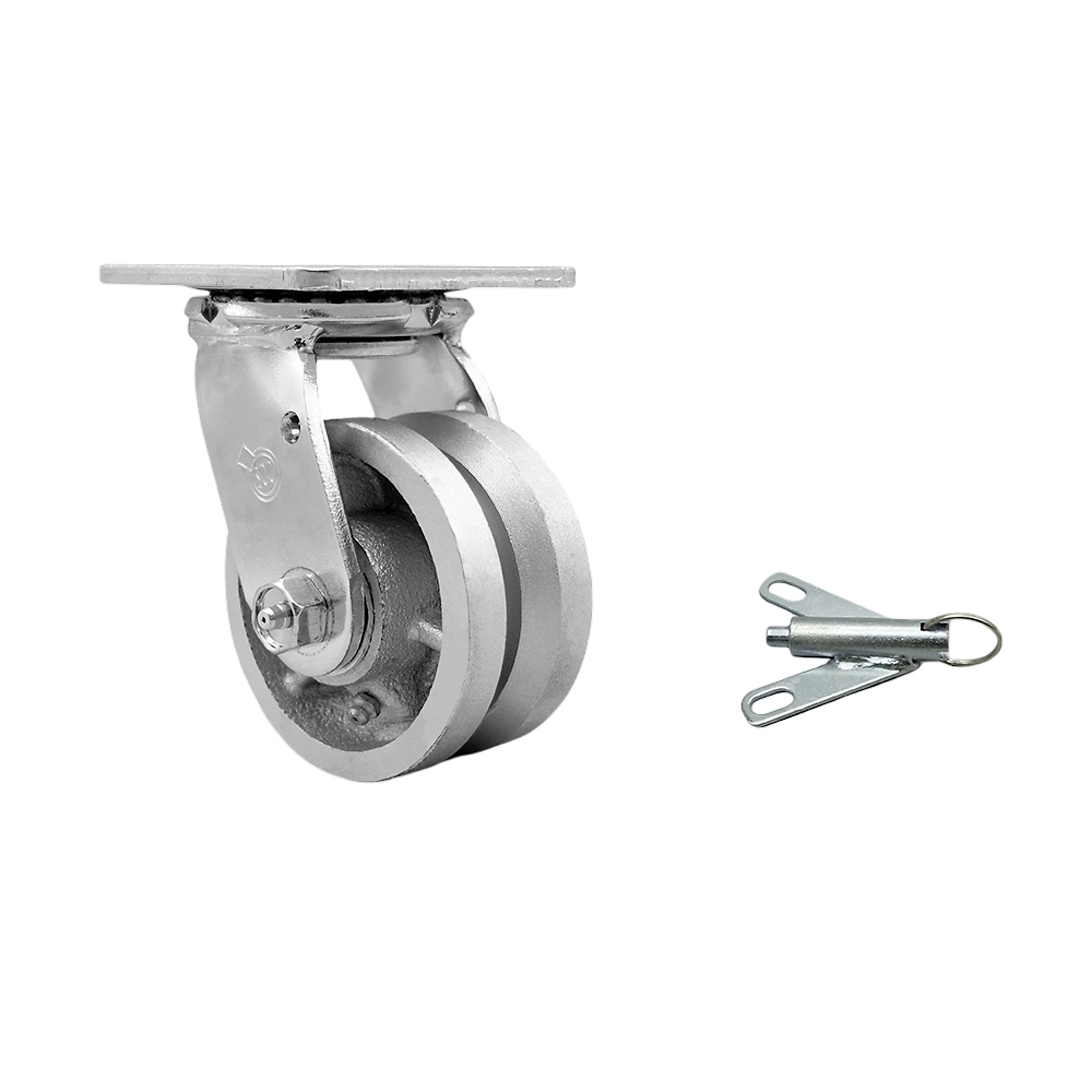 Service Caster, 4Inch x 2Inch Plate Caster, Wheel Diameter 4 in, Caster Type Swivel, Package (qty.) 1, Model SCC-30CS420-VGB-BSL