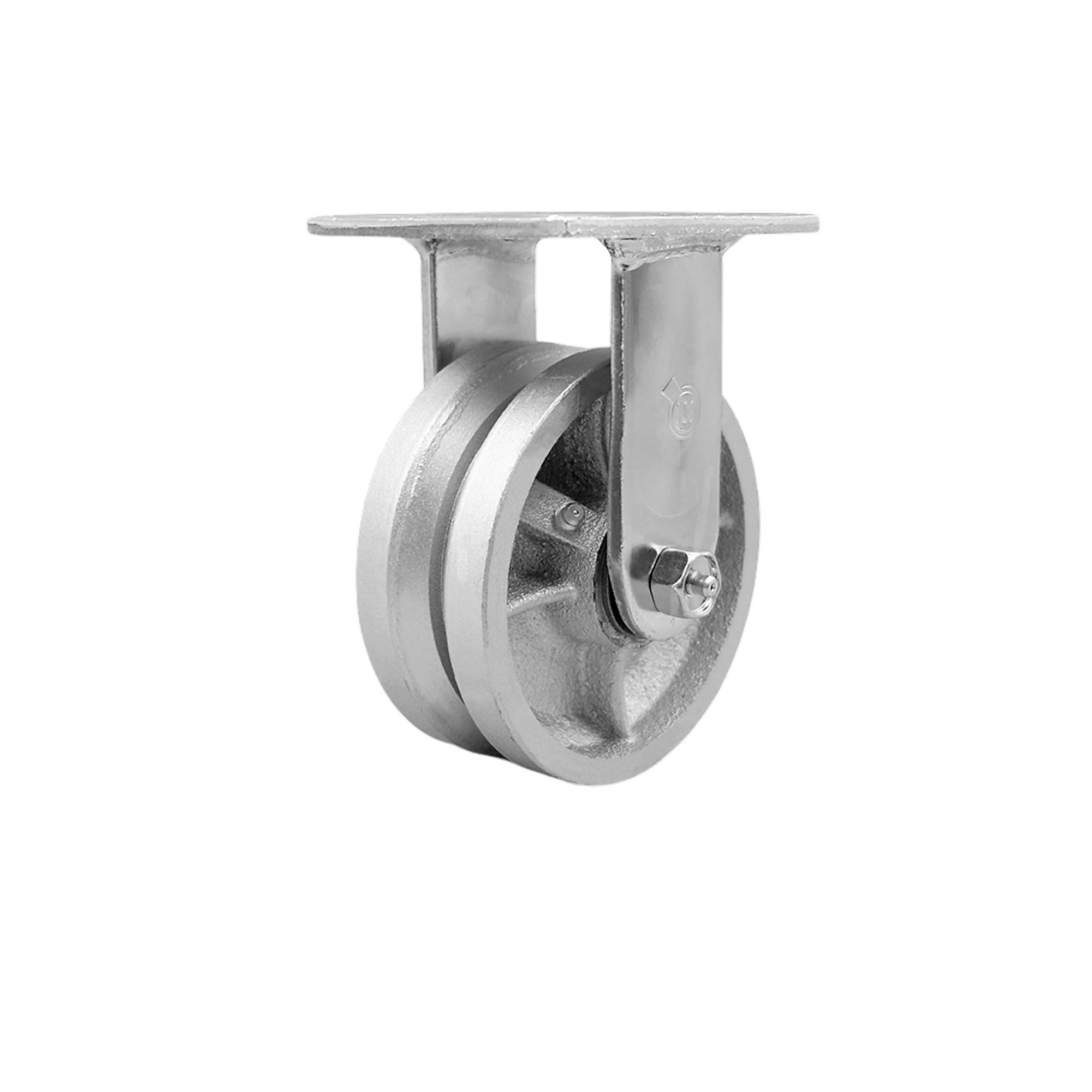 Service Caster, 5Inch x 2Inch Plate Caster, Wheel Diameter 5 in, Caster Type Rigid, Package (qty.) 1, Model SCC-30R520-VGB