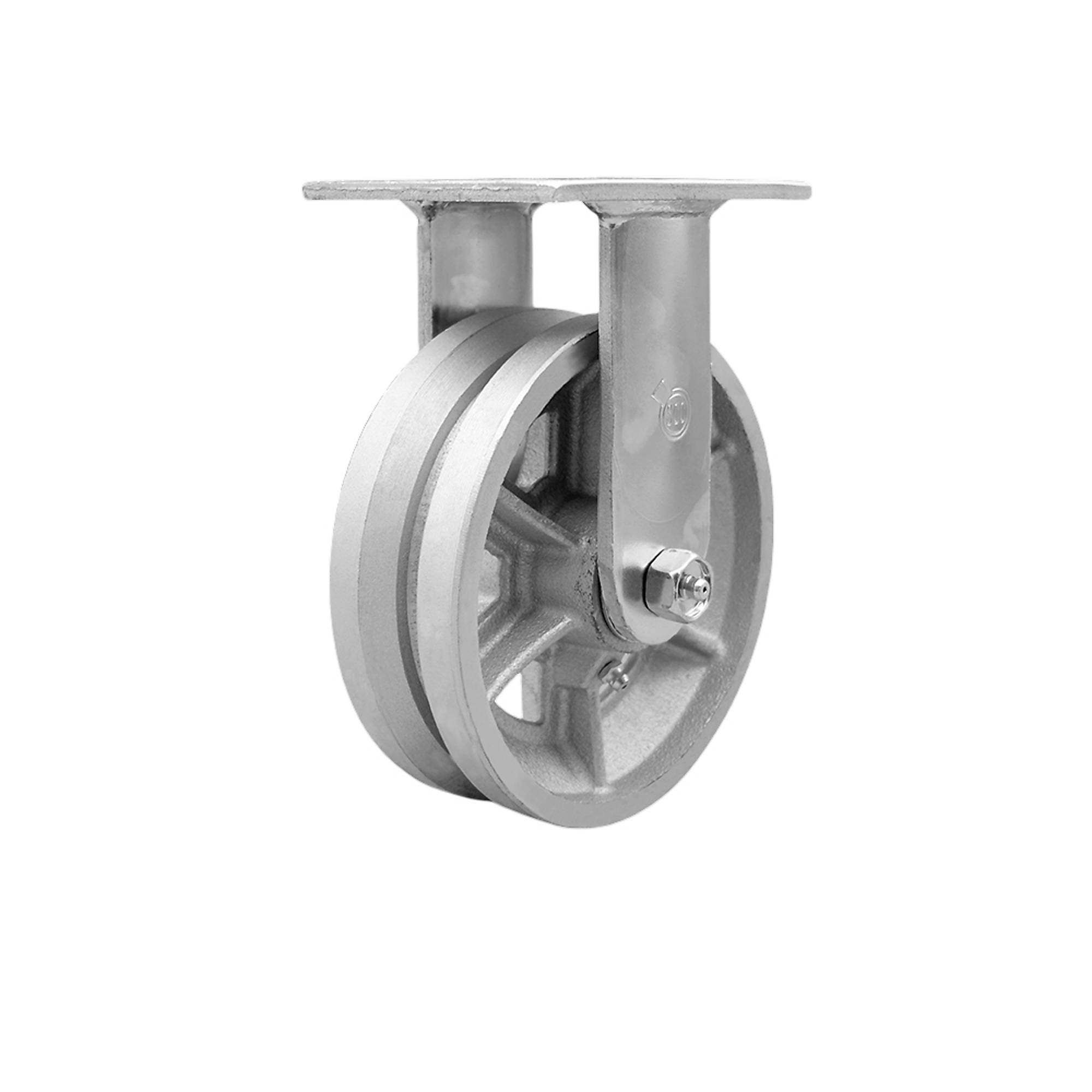 Service Caster, 6Inch x 2Inch Plate Caster, Wheel Diameter 6 in, Caster Type Rigid, Package (qty.) 1, Model SCC-30R620-VGB