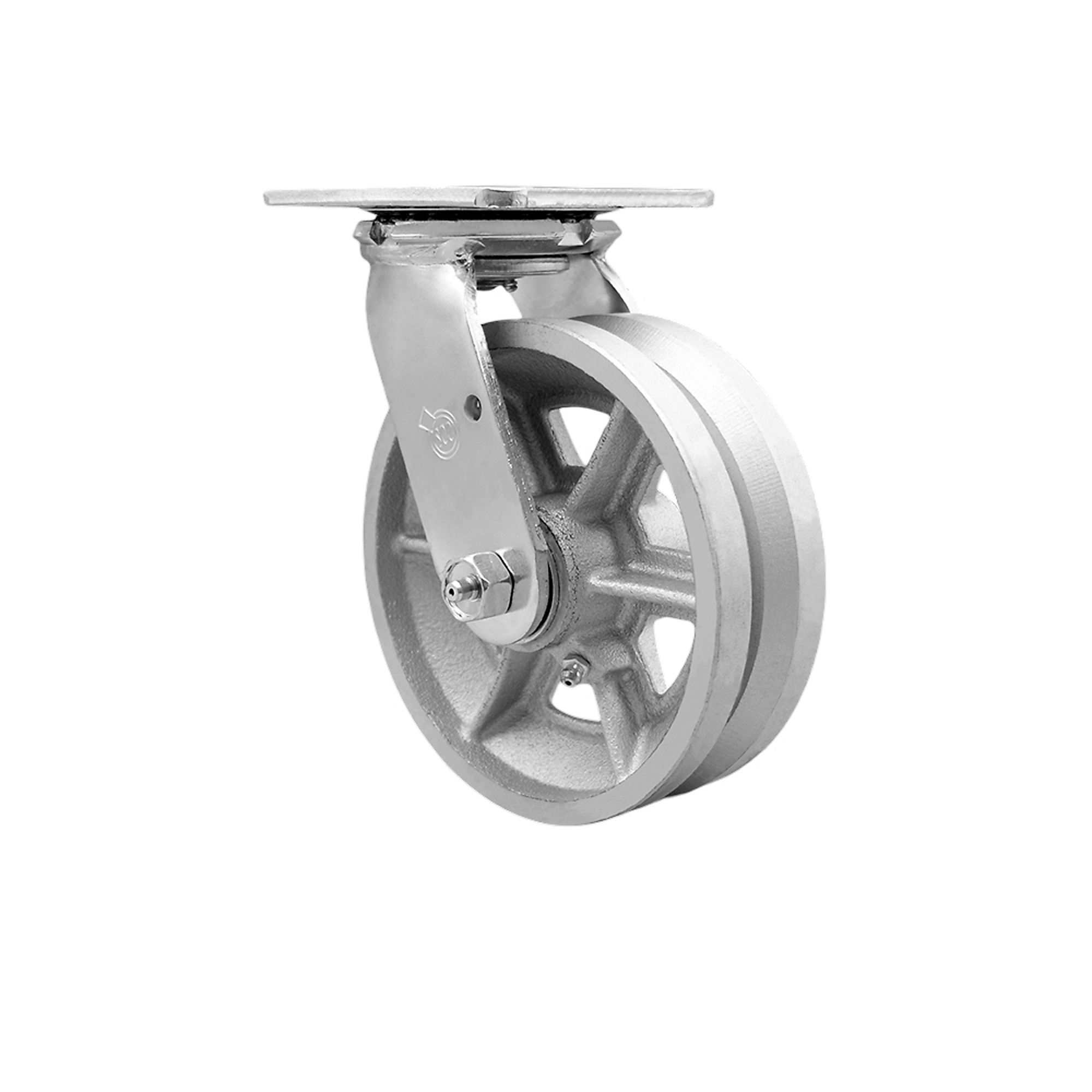 Service Caster, 6Inch x 2Inch Plate Caster, Wheel Diameter 6 in, Caster Type Swivel, Package (qty.) 1, Model SCC-30CS620-VGB