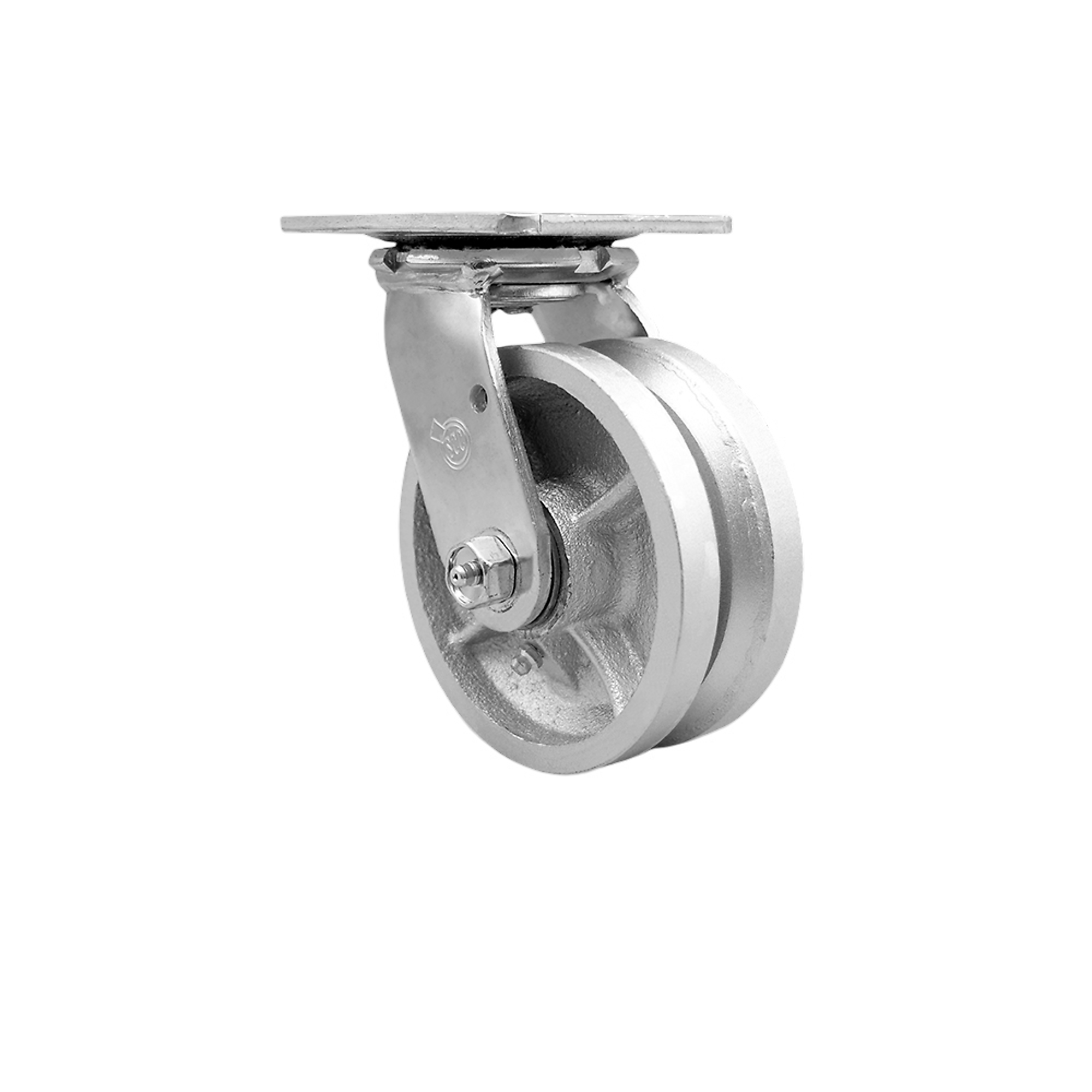 Service Caster, 5Inch x 2Inch Plate Caster, Wheel Diameter 5 in, Caster Type Swivel, Package (qty.) 1, Model SCC-30CS520-VGB