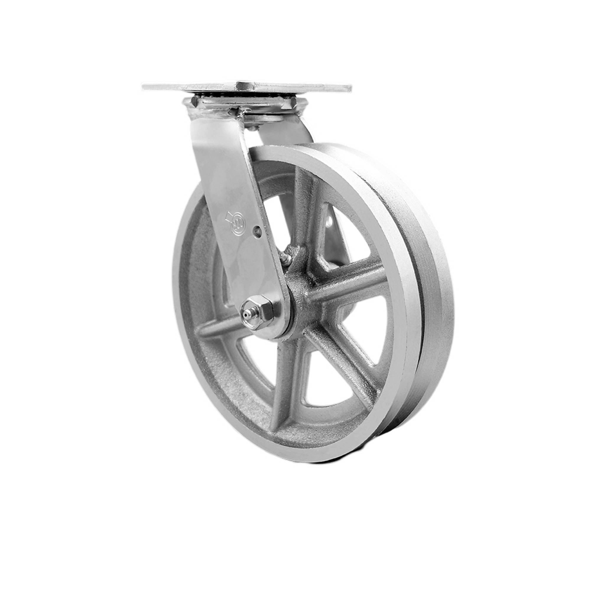 Service Caster, 8Inch x 2Inch Plate Caster, Wheel Diameter 8 in, Caster Type Swivel, Package (qty.) 1, Model SCC-30CS820-VGB