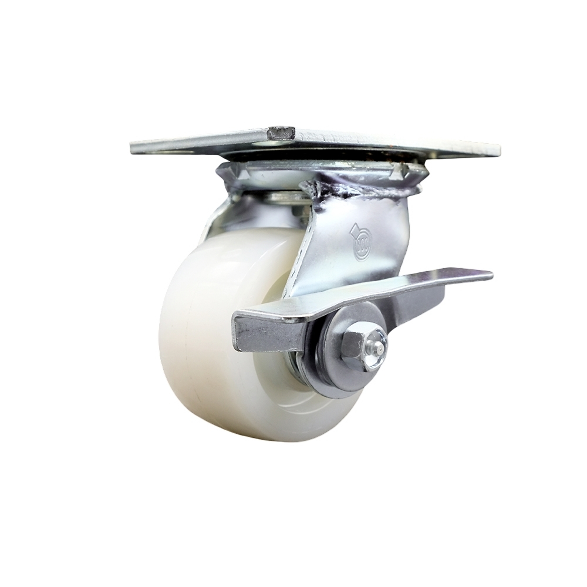 Service Caster, 4Inch x 2Inch Plate Caster, Wheel Diameter 4 in, Caster Type Swivel, Package (qty.) 1, Model SCC-35S420-NYR-SLB