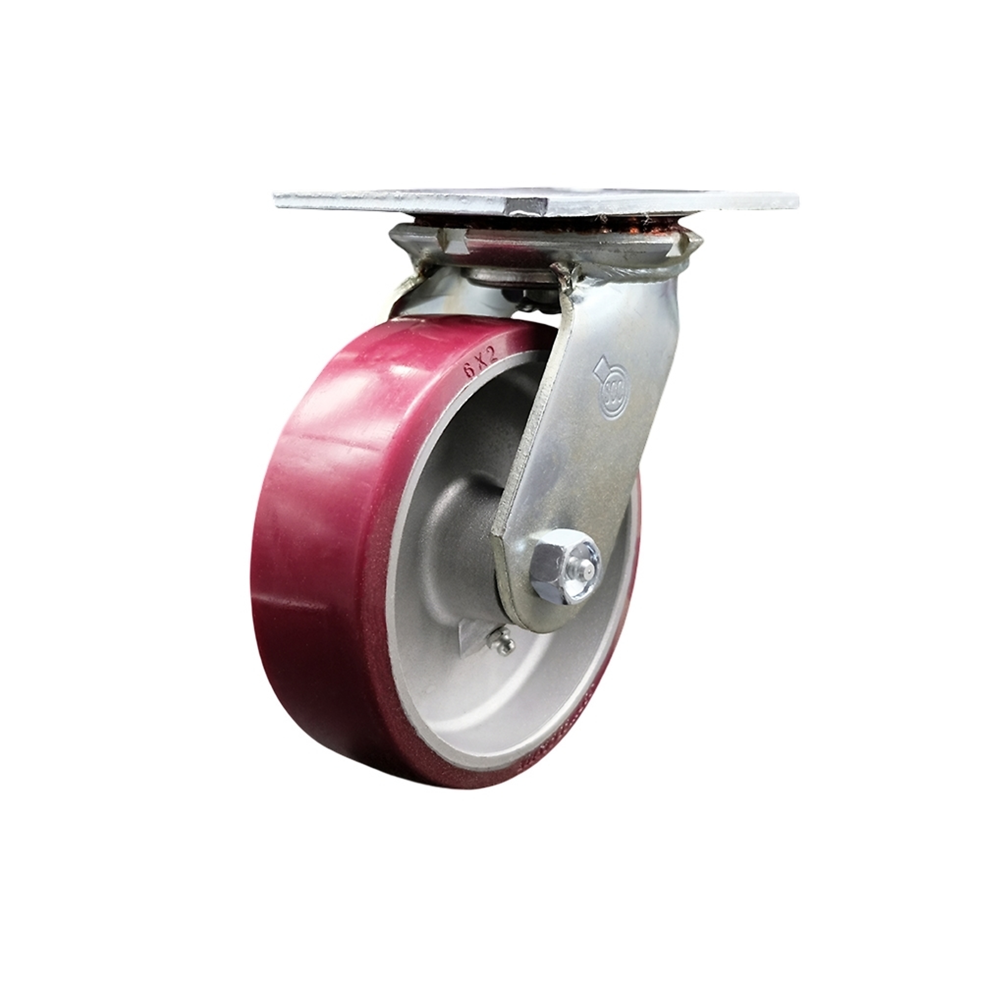 Service Caster, 6Inch x 2Inch Plate Caster, Wheel Diameter 6 in, Caster Type Swivel, Package (qty.) 1, Model SCC-35S620-PAR