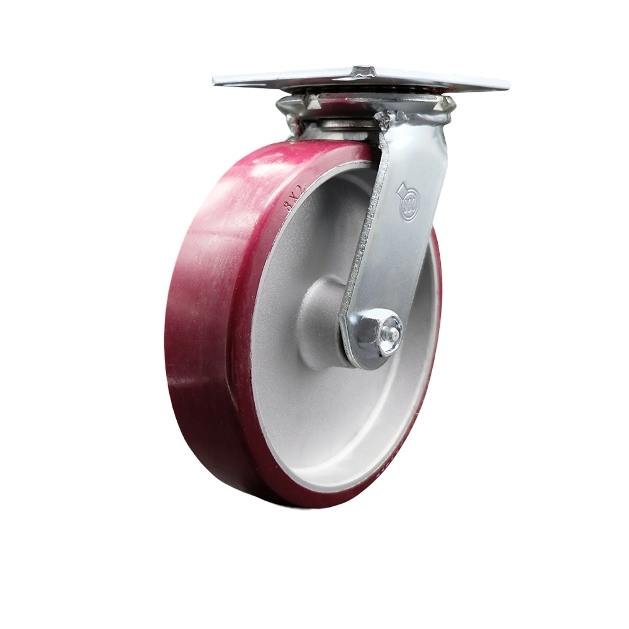 Service Caster, 8Inch x 2Inch Plate Caster, Wheel Diameter 8 in, Caster Type Swivel, Package (qty.) 1, Model SCC-35S820-PAR