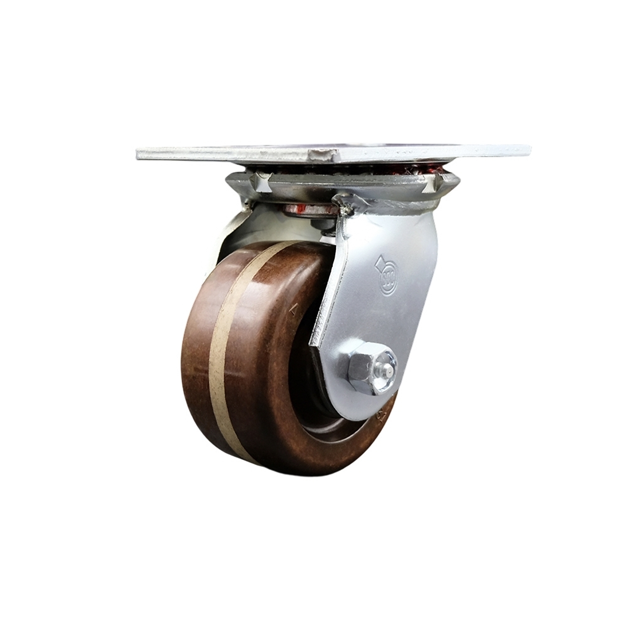 Service Caster, 4Inch x 2Inch Plate Caster, Wheel Diameter 4 in, Caster Type Swivel, Package (qty.) 1, Model SCC-35S420-PHRHT