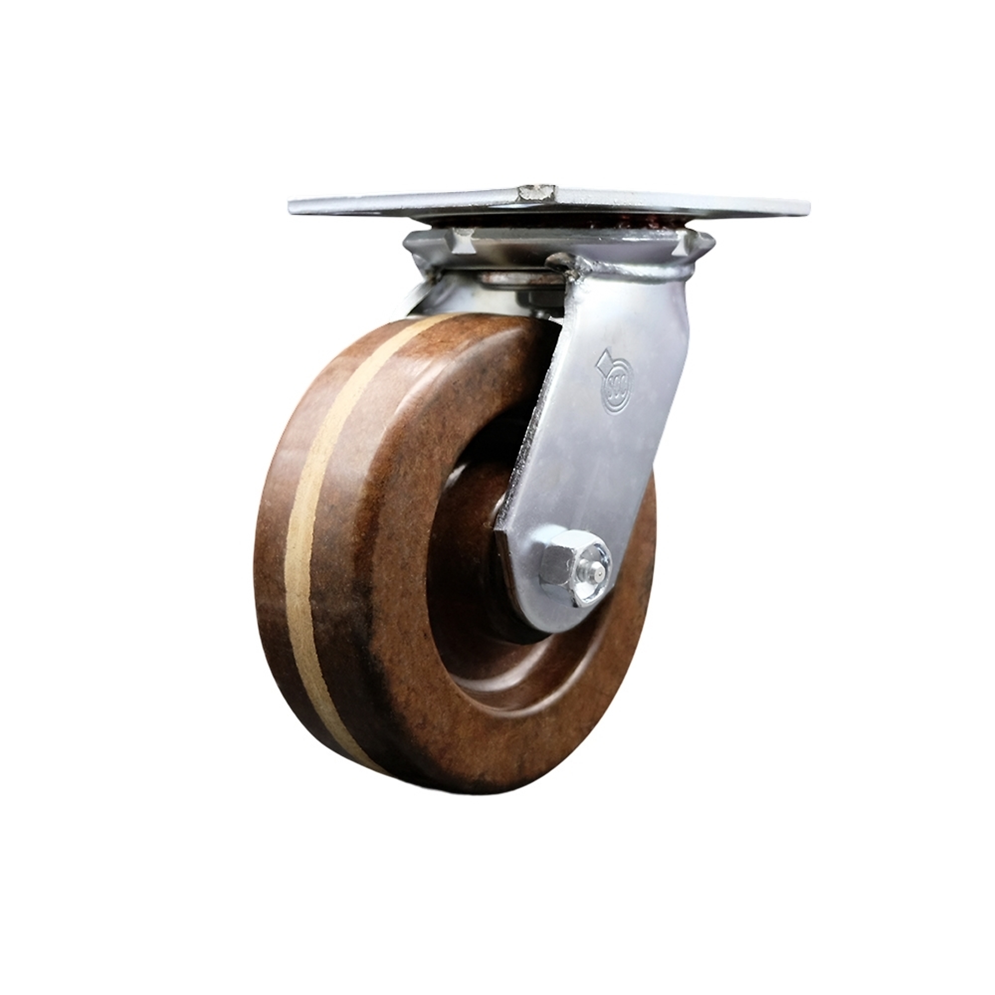 Service Caster, 6Inch x 2Inch Plate Caster, Wheel Diameter 6 in, Caster Type Swivel, Package (qty.) 1, Model SCC-35S620-PHRHT