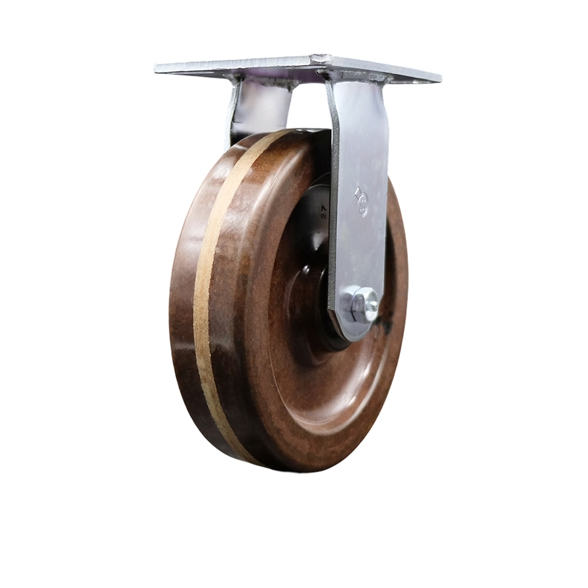 Service Caster, 8Inch x 2Inch Plate Caster, Wheel Diameter 8 in, Caster Type Rigid, Package (qty.) 1, Model SCC-35R820-PHRHT