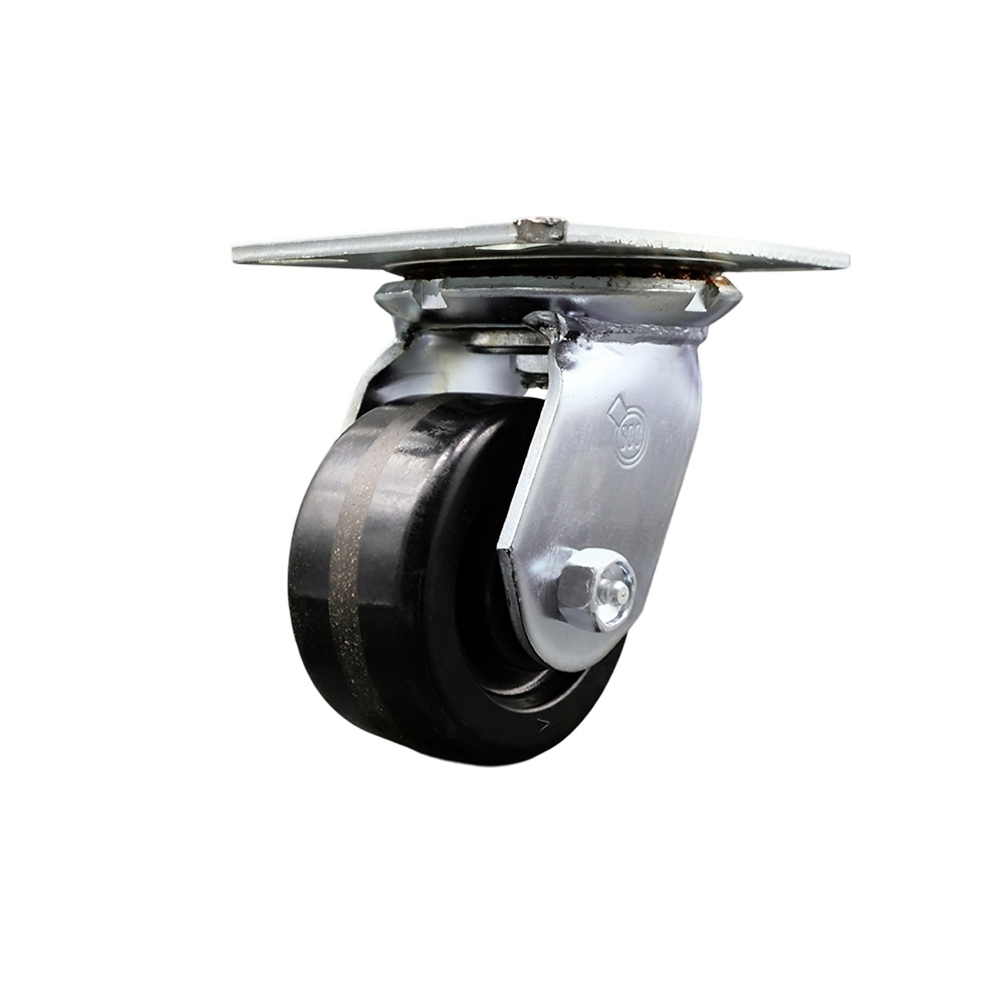 Service Caster, 4Inch x 2Inch Plate Caster, Wheel Diameter 4 in, Caster Type Swivel, Package (qty.) 1, Model SCC-35S420-PHR