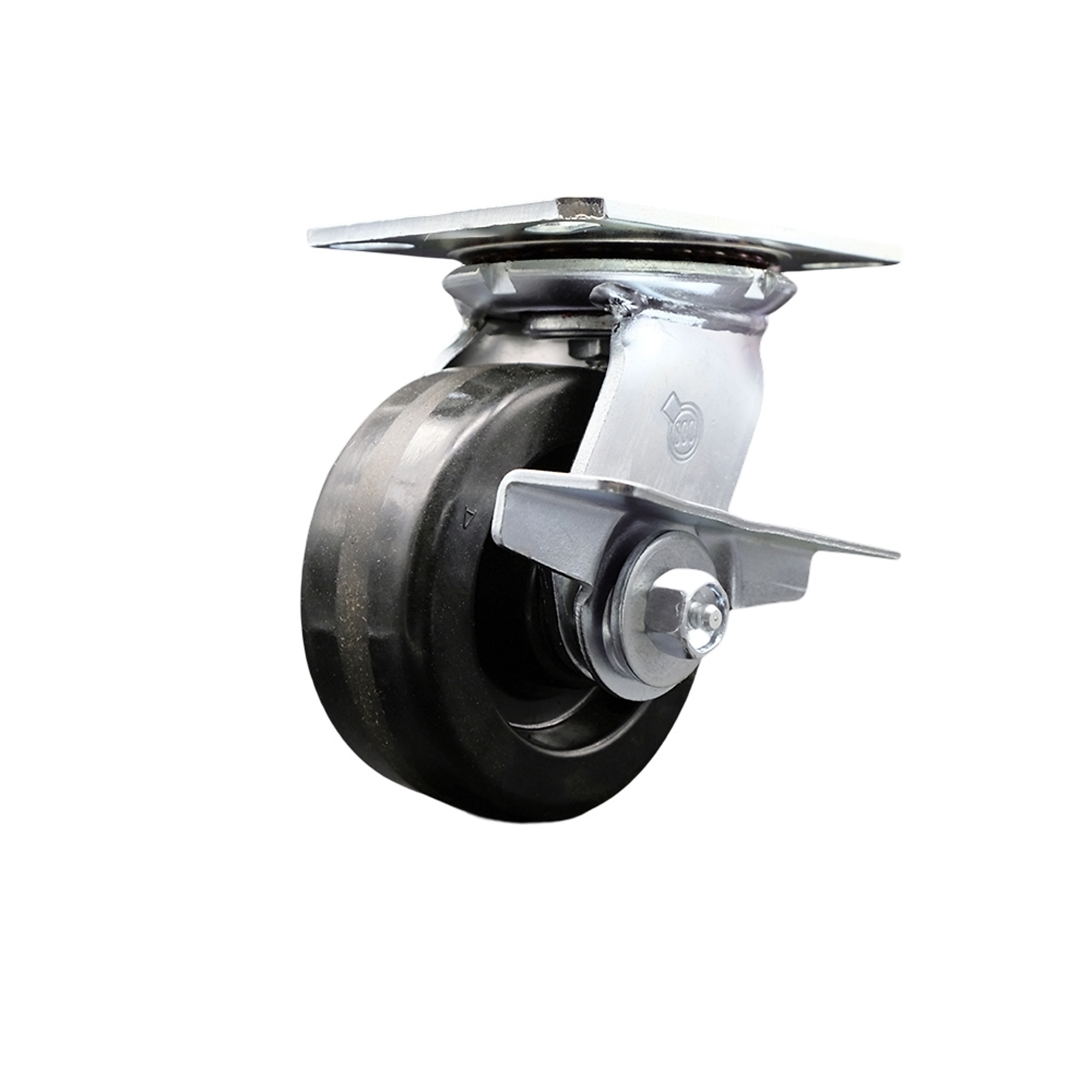 Service Caster, 5Inch x 2Inch Plate Caster, Wheel Diameter 5 in, Caster Type Swivel, Package (qty.) 1, Model SCC-35S520-PHR-SLB