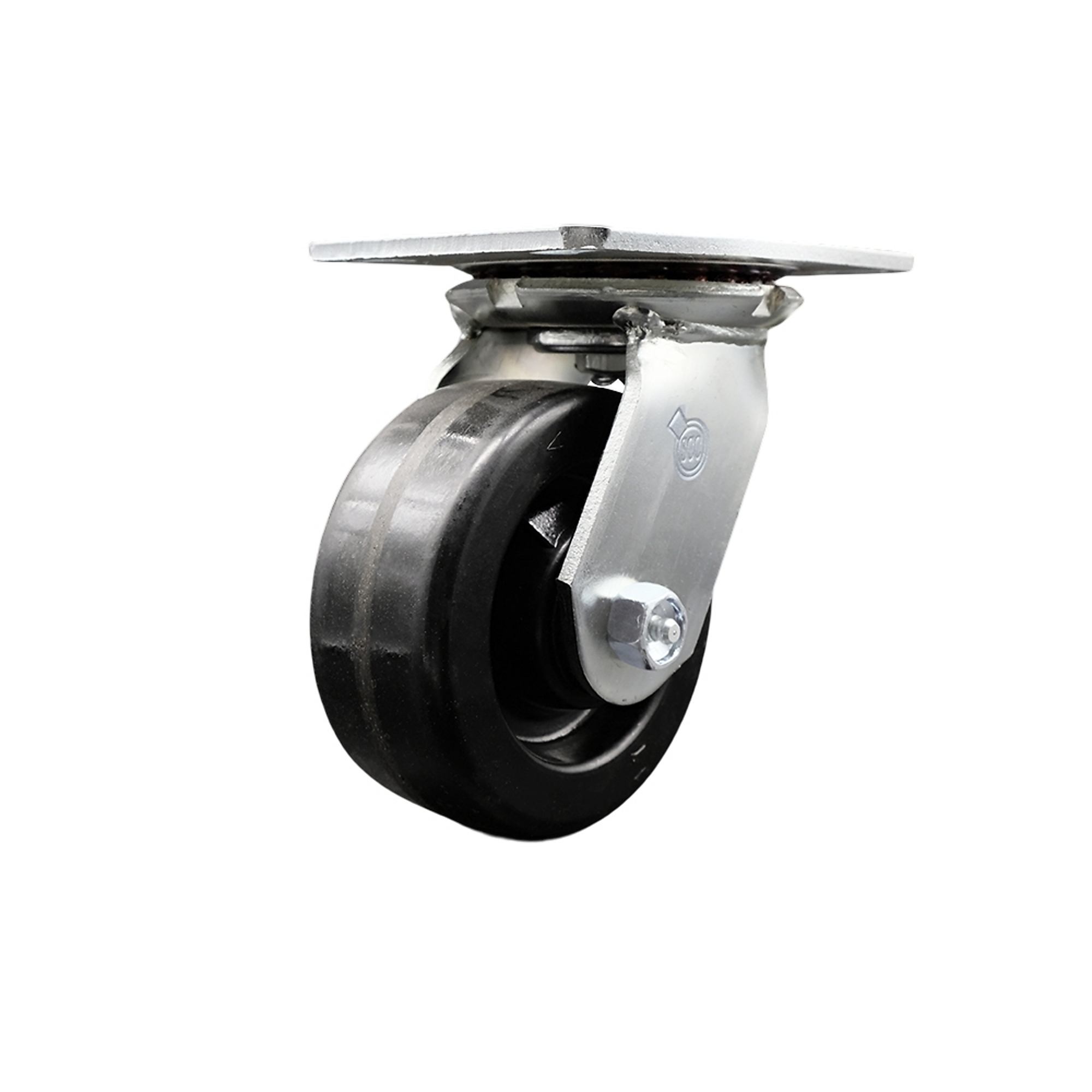 Service Caster, 5Inch x 2Inch Plate Caster, Wheel Diameter 5 in, Caster Type Swivel, Package (qty.) 1, Model SCC-35S520-PHR