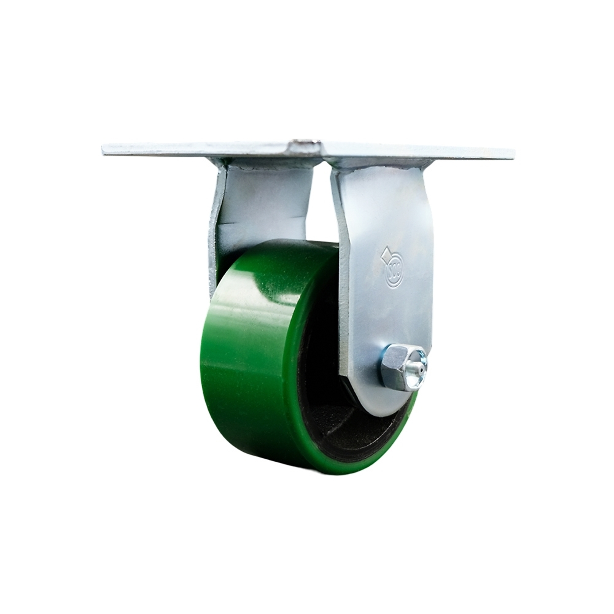 Service Caster, 4Inch x 2Inch Plate Caster, Wheel Diameter 4 in, Caster Type Rigid, Package (qty.) 1, Model SCC-35R420-PUR-GB