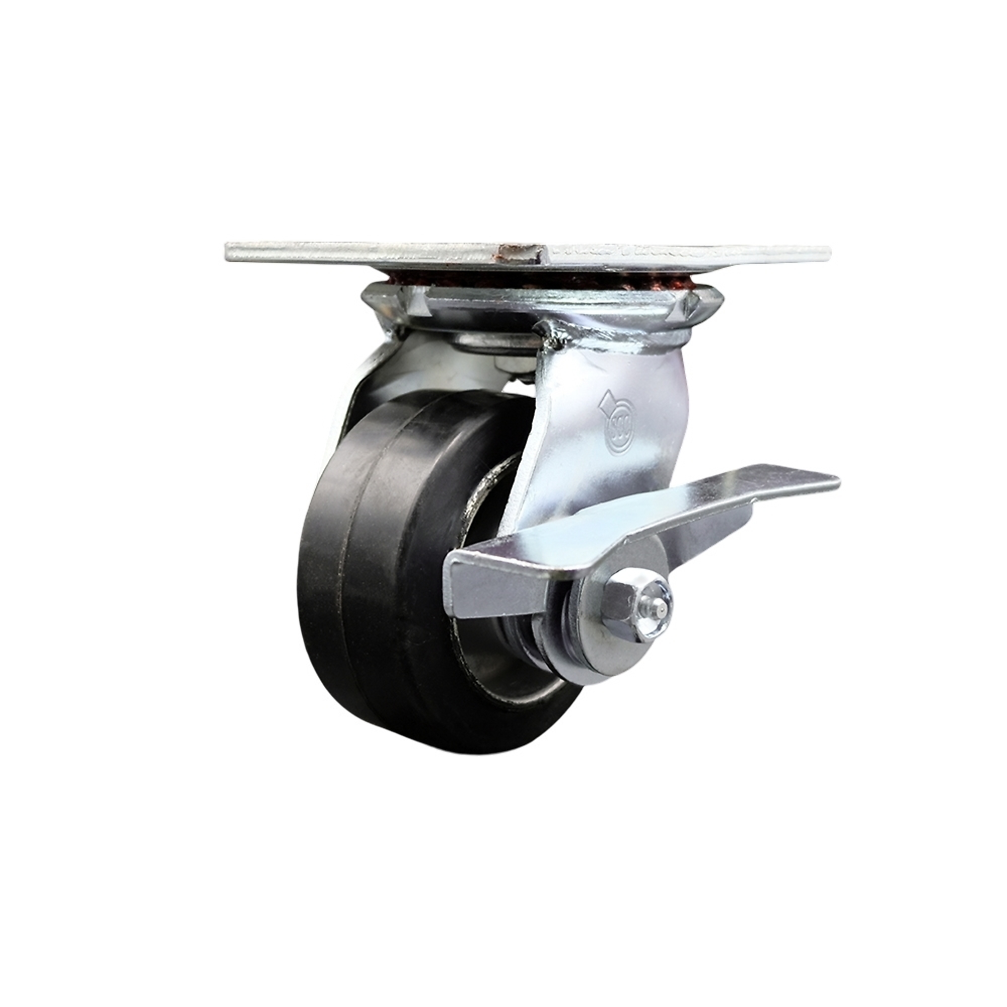 Service Caster, 4Inch x 2Inch Plate Caster, Wheel Diameter 4 in, Caster Type Swivel, Package (qty.) 1, Model SCC-35S420-RAR-SLB