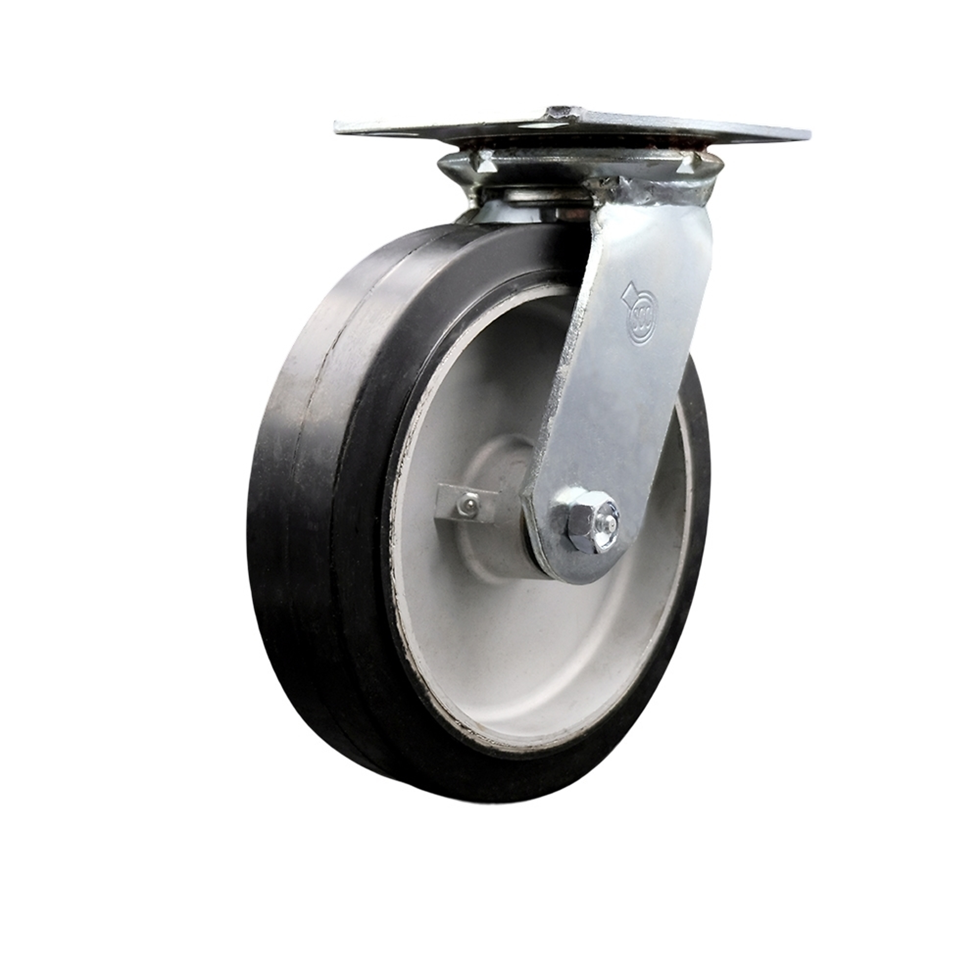 Service Caster, 8Inch x 2Inch Plate Caster, Wheel Diameter 8 in, Caster Type Swivel, Package (qty.) 1, Model SCC-35S820-RAR