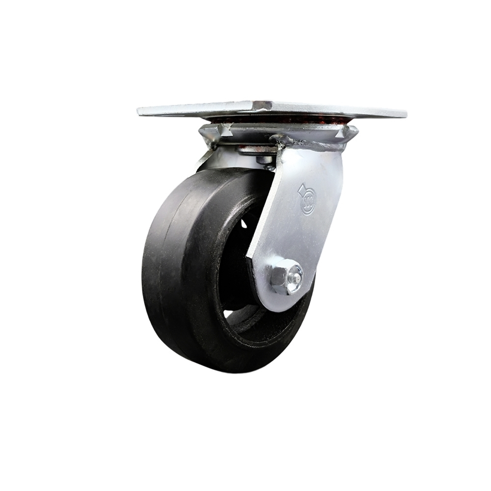 Service Caster, 5Inch x 2Inch Plate Caster, Wheel Diameter 5 in, Caster Type Swivel, Package (qty.) 1, Model SCC-35S520-RSR