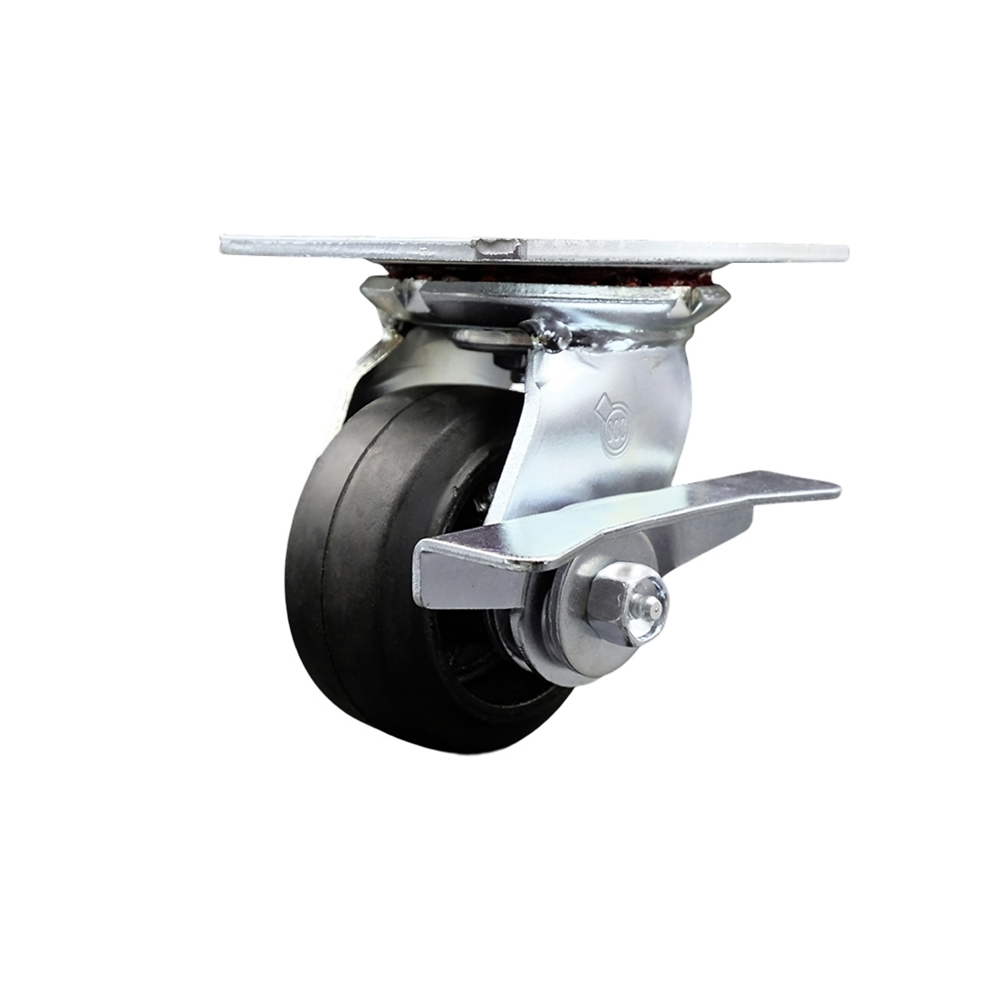 Service Caster, 4Inch x 2Inch Plate Caster, Wheel Diameter 4 in, Caster Type Swivel, Package (qty.) 1, Model SCC-35S420-RSR-SLB