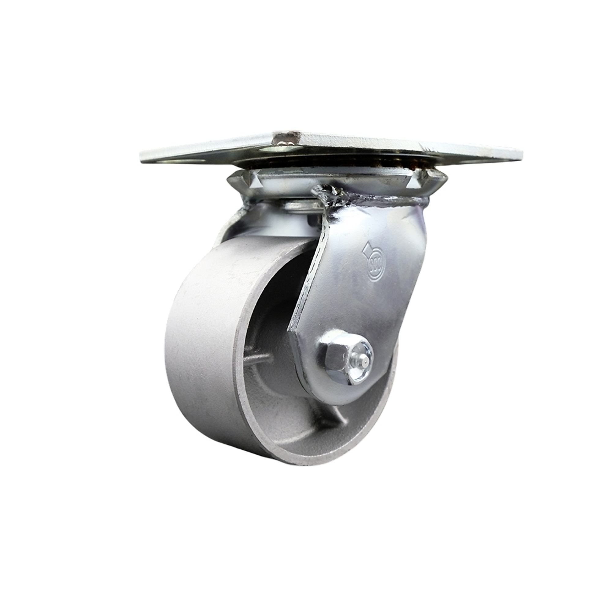 Service Caster, 4Inch x 2Inch Plate Caster, Wheel Diameter 4 in, Caster Type Swivel, Package (qty.) 1, Model SCC-35S420-SSR