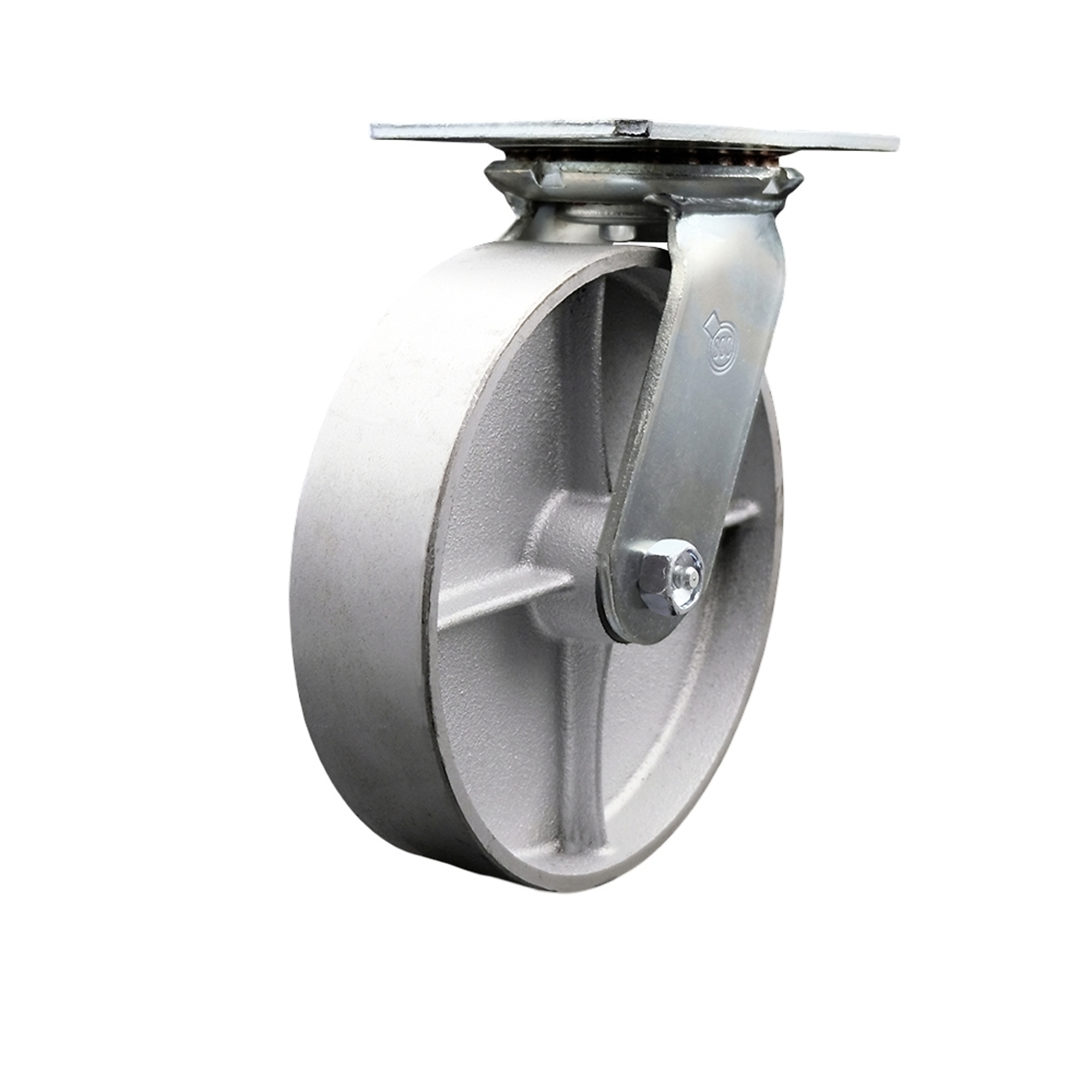 Service Caster, 8Inch x 2Inch Plate Caster, Wheel Diameter 8 in, Caster Type Swivel, Package (qty.) 1, Model SCC-35S820-SSR