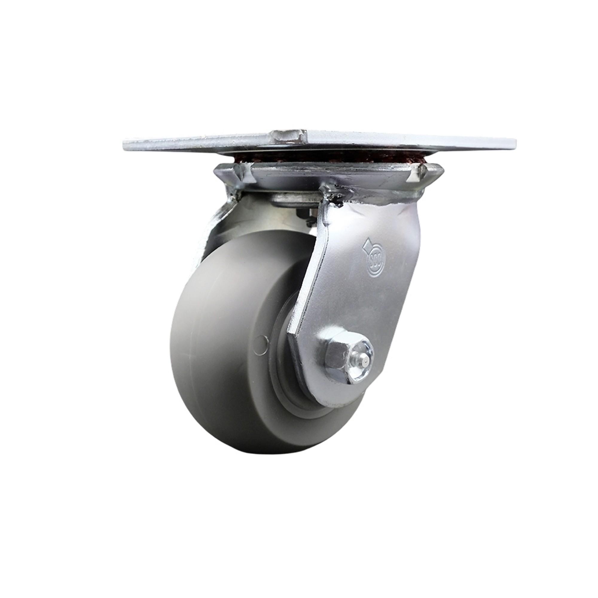 Service Caster, 4Inch x 2Inch Plate Caster, Wheel Diameter 4 in, Caster Type Swivel, Package (qty.) 1, Model SCC-35S420-TPRRD