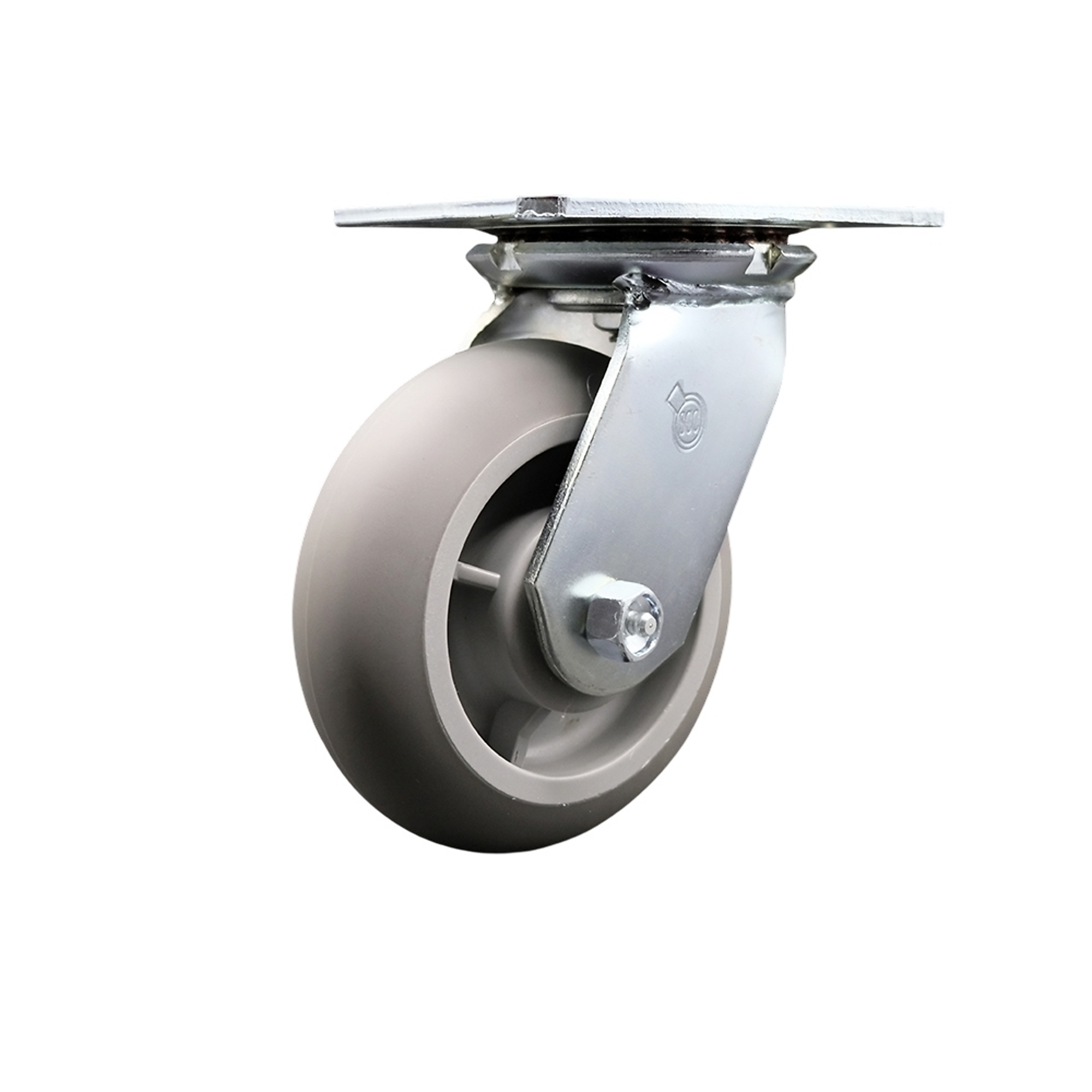 Service Caster, 6Inch x 2Inch Plate Caster, Wheel Diameter 6 in, Caster Type Swivel, Package (qty.) 1, Model SCC-35S620-TPRRD