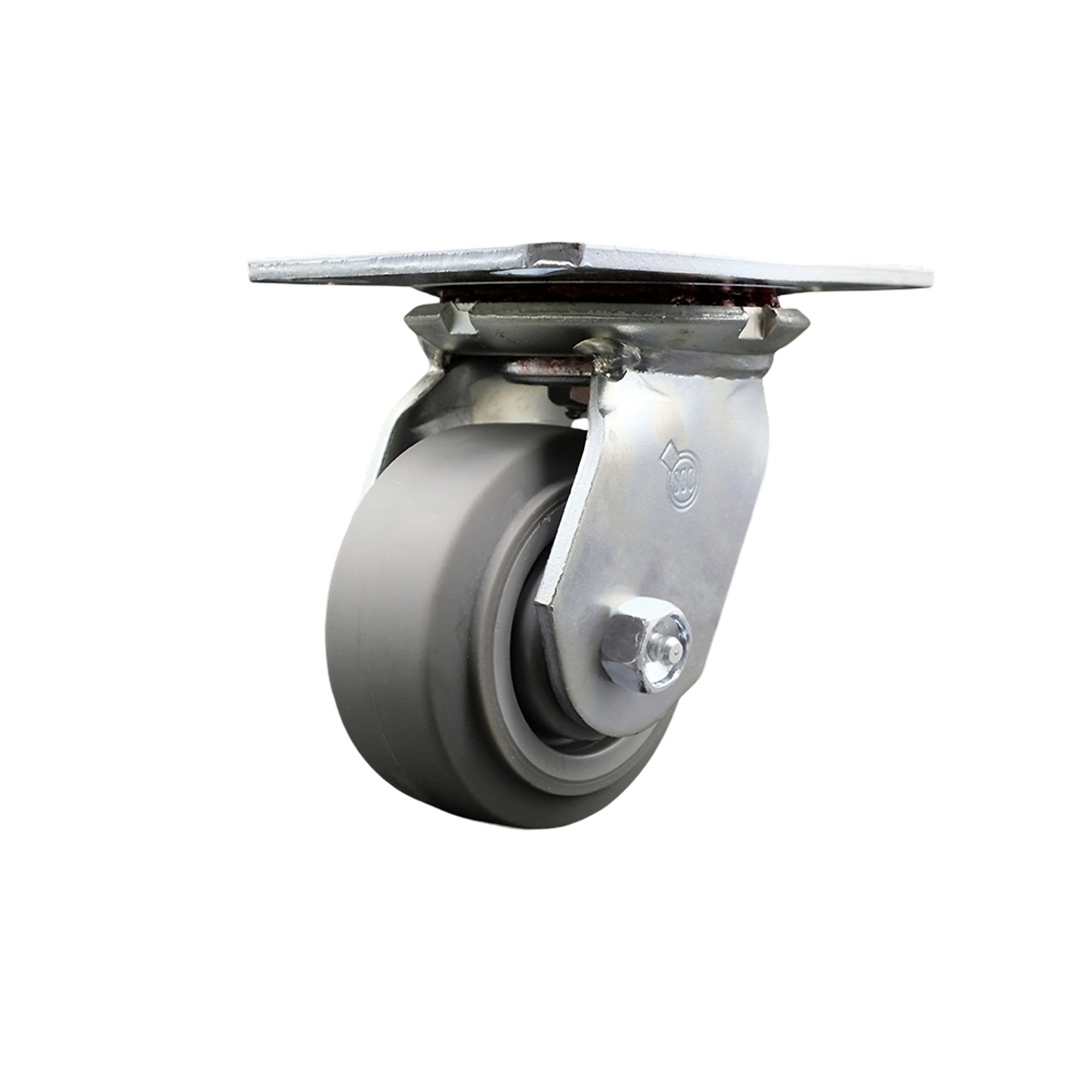 Service Caster, 4Inch x 2Inch Plate Caster, Wheel Diameter 4 in, Caster Type Swivel, Package (qty.) 1, Model SCC-35S420-TPRRF