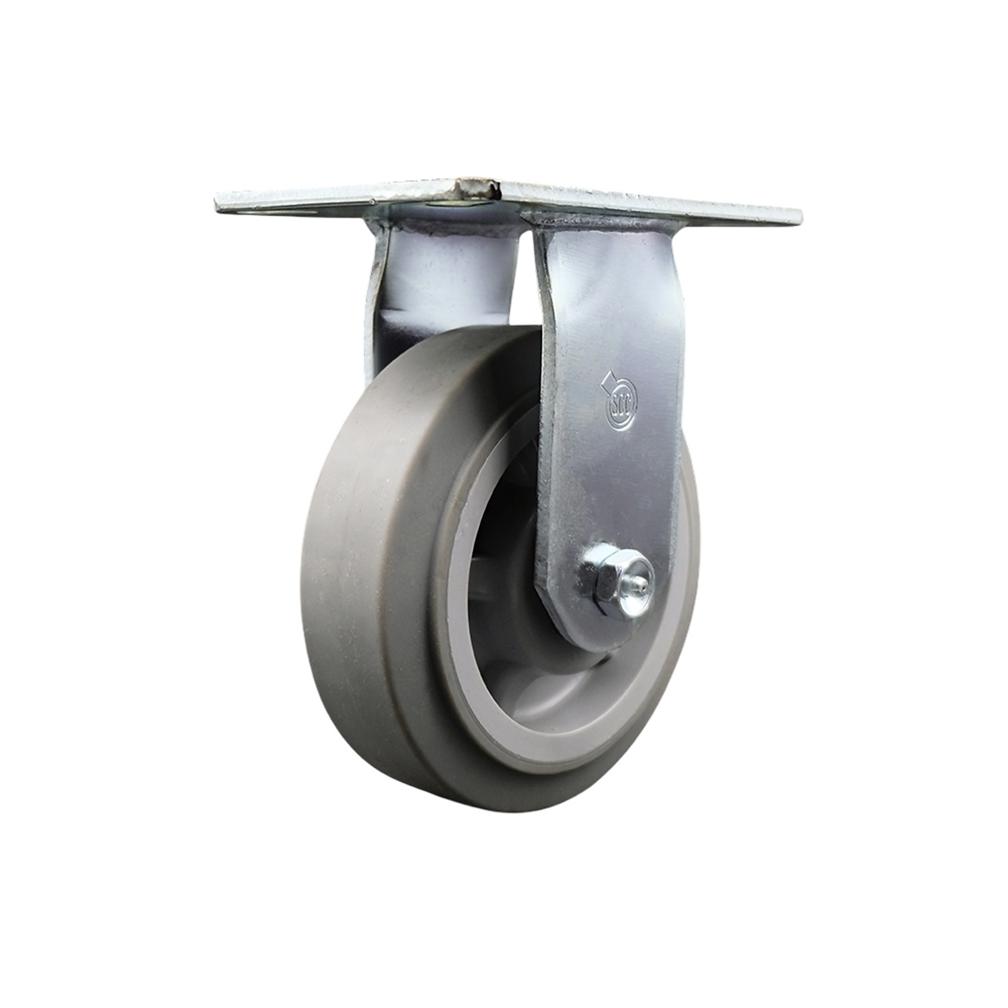 Service Caster, 6Inch x 2Inch Plate Caster, Wheel Diameter 6 in, Caster Type Rigid, Package (qty.) 1, Model SCC-35R620-TPRRF