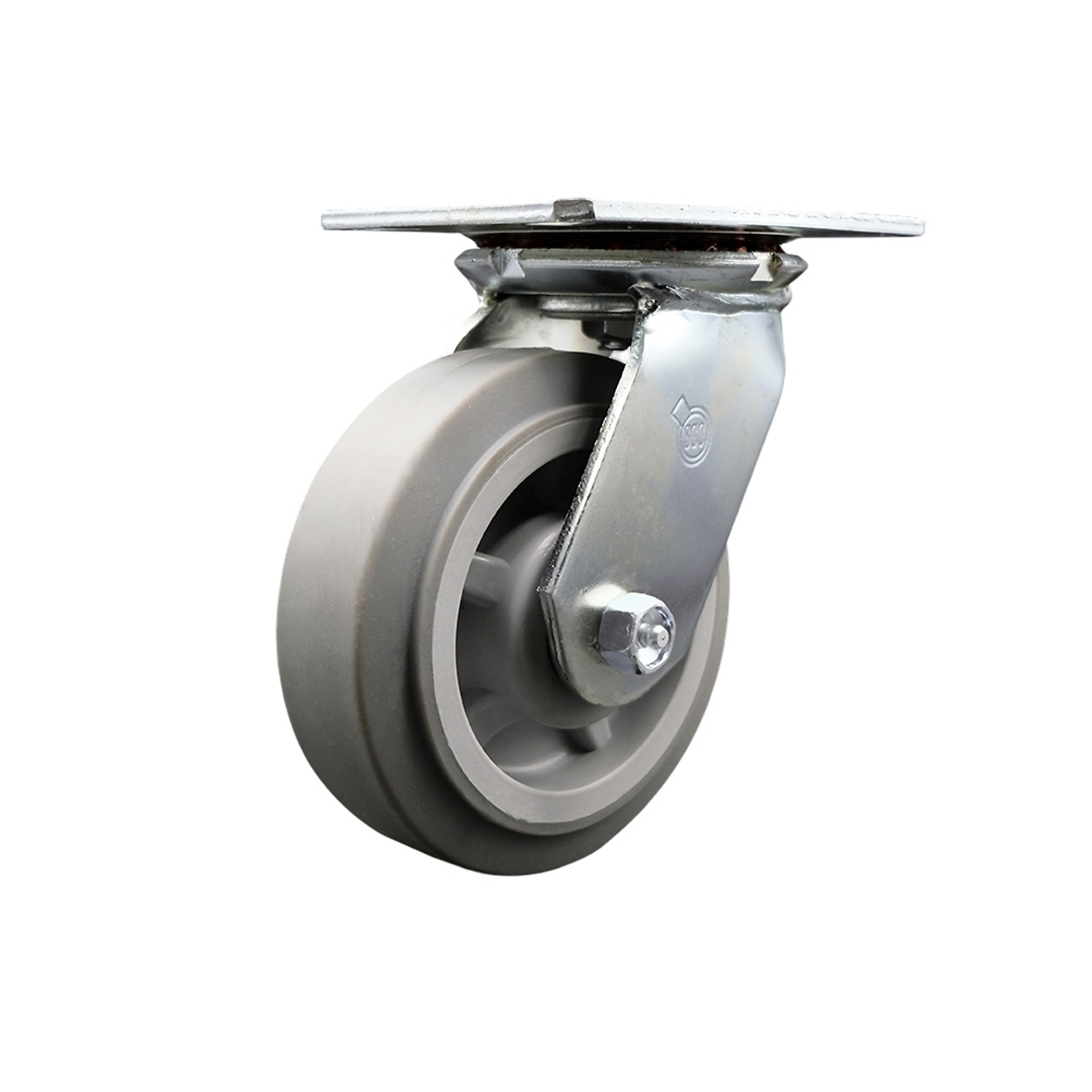 Service Caster, 6Inch x 2Inch Plate Caster, Wheel Diameter 6 in, Caster Type Swivel, Package (qty.) 1, Model SCC-35S620-TPRRF