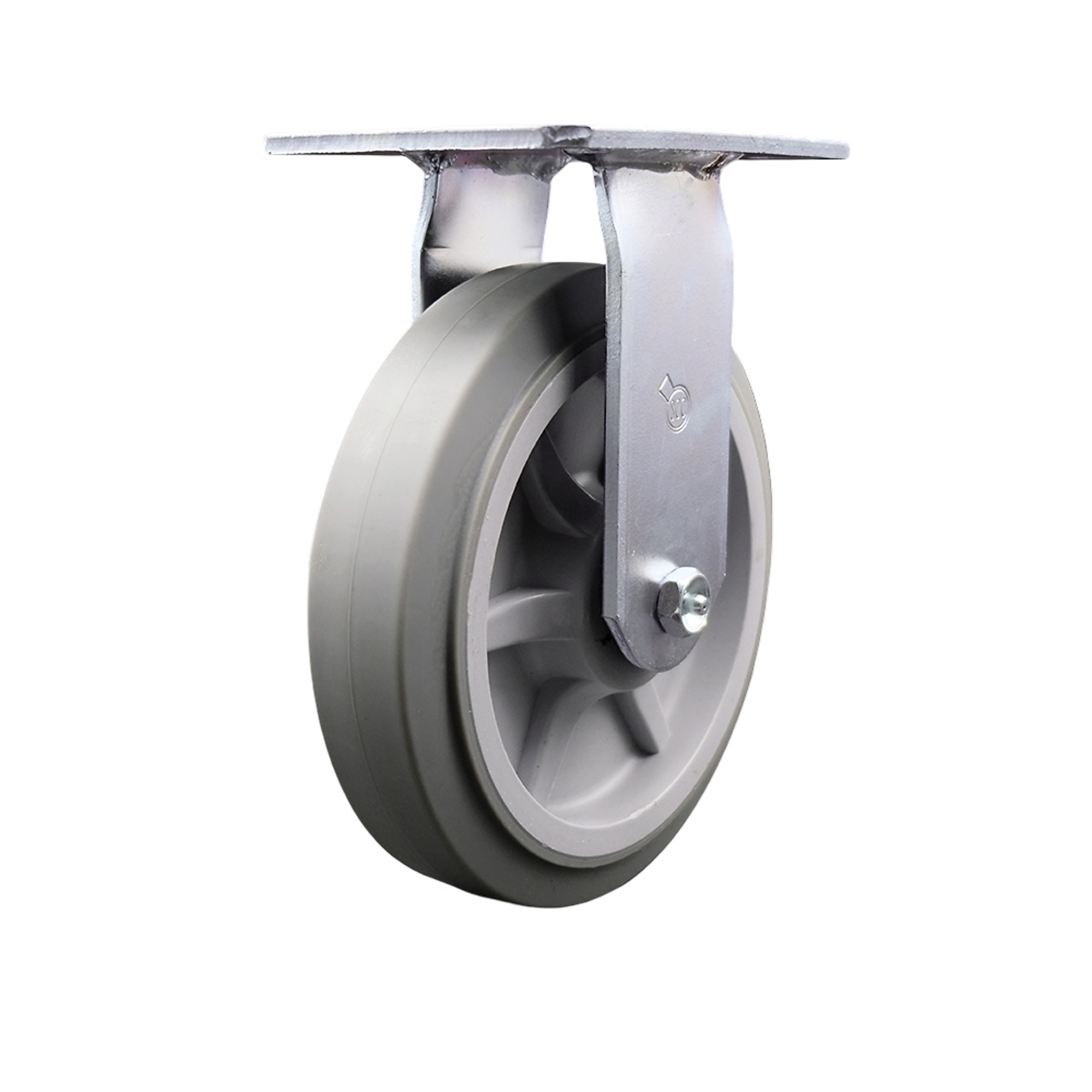 Service Caster, 8Inch x 2Inch Plate Caster, Wheel Diameter 8 in, Caster Type Rigid, Package (qty.) 1, Model SCC-35R820-TPRRF