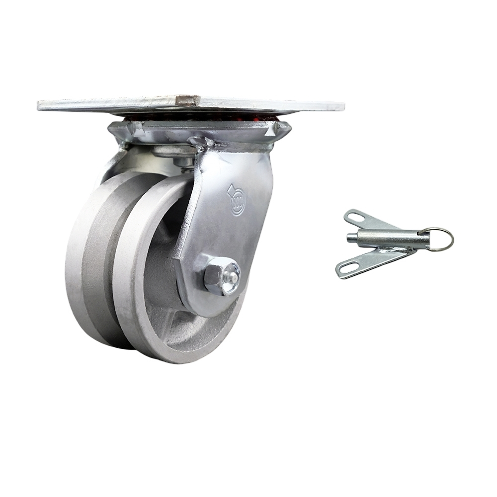 Service Caster, 4Inch x 2Inch Plate Caster, Wheel Diameter 4 in, Caster Type Swivel, Package (qty.) 1, Model SCC-35S420-VGR-BSL