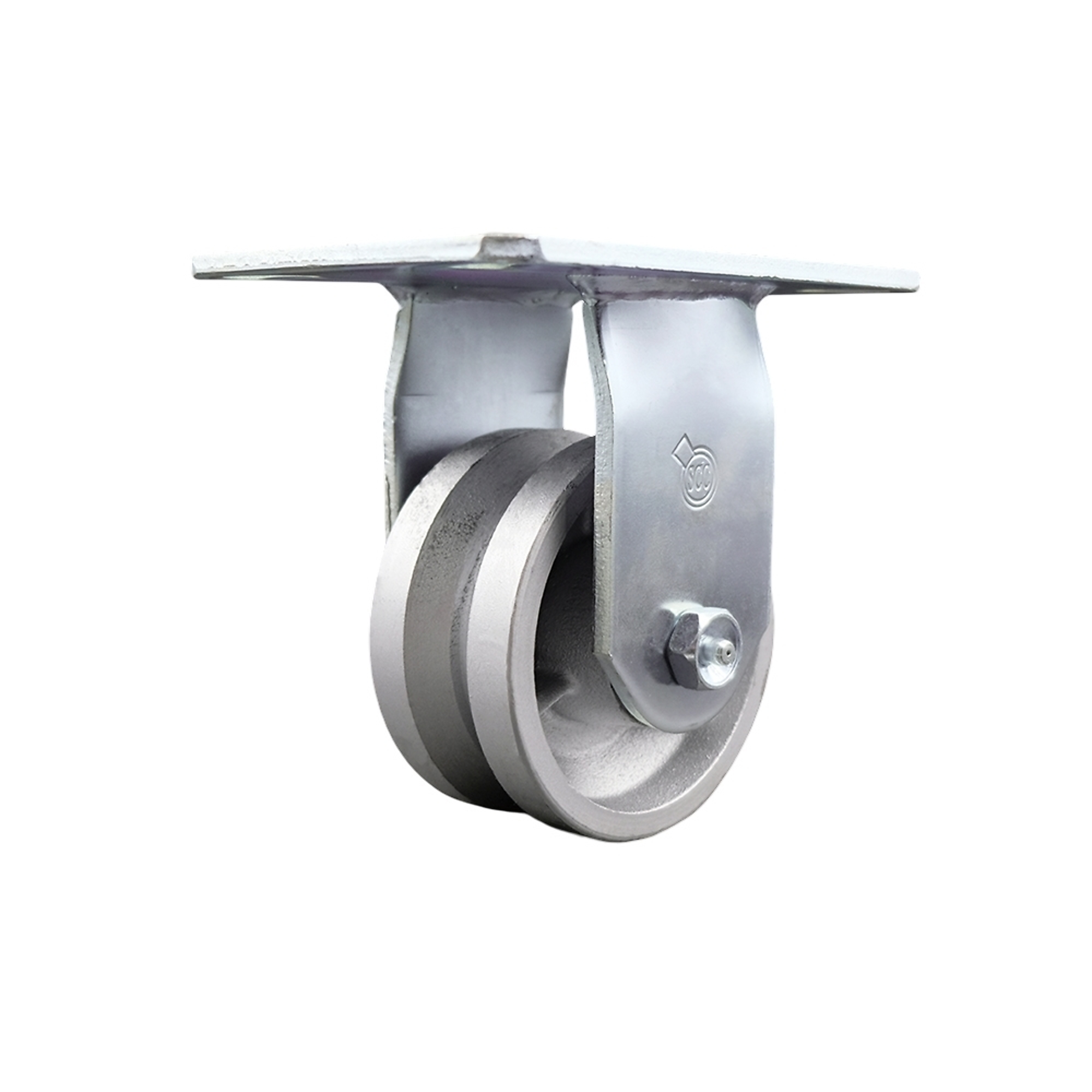 Service Caster, 4Inch x 2Inch Plate Caster, Wheel Diameter 4 in, Caster Type Rigid, Package (qty.) 1, Model SCC-35R420-VGR