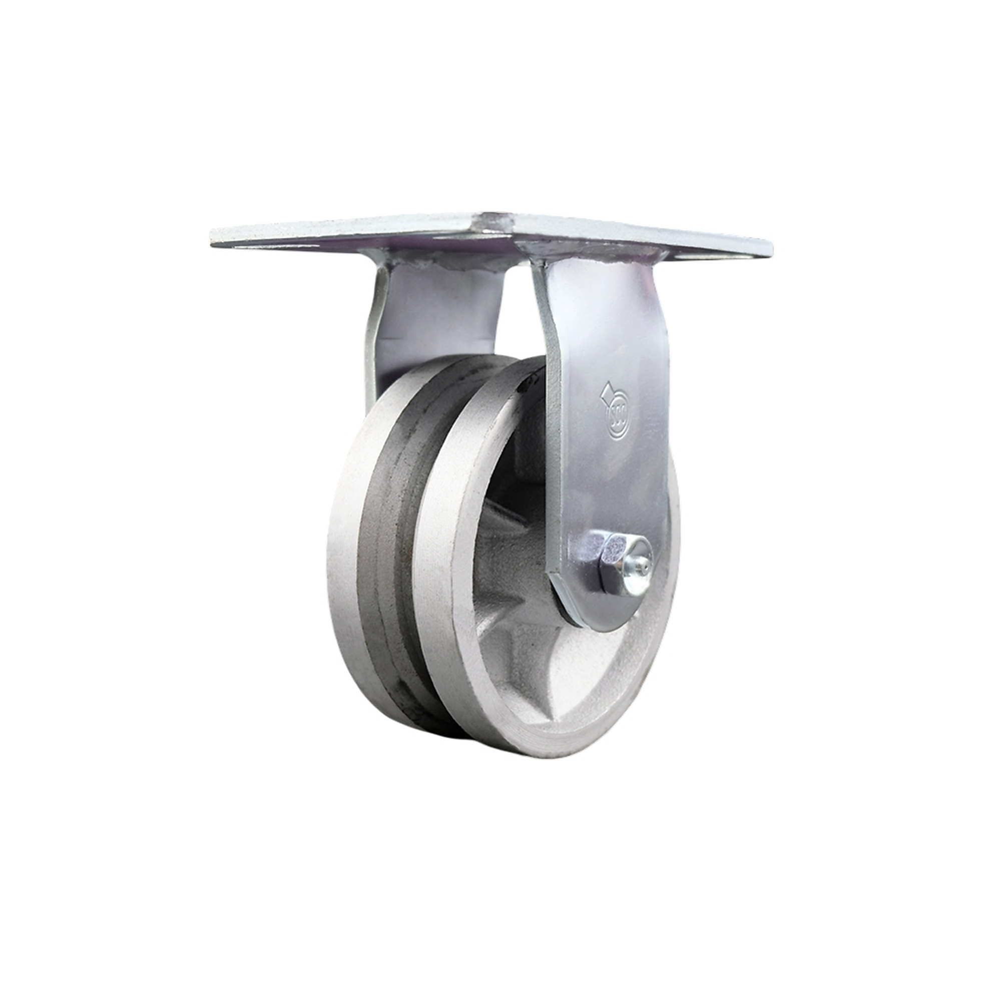 Service Caster, 5Inch x 2Inch Plate Caster, Wheel Diameter 5 in, Caster Type Rigid, Package (qty.) 1, Model SCC-35R520-VGR