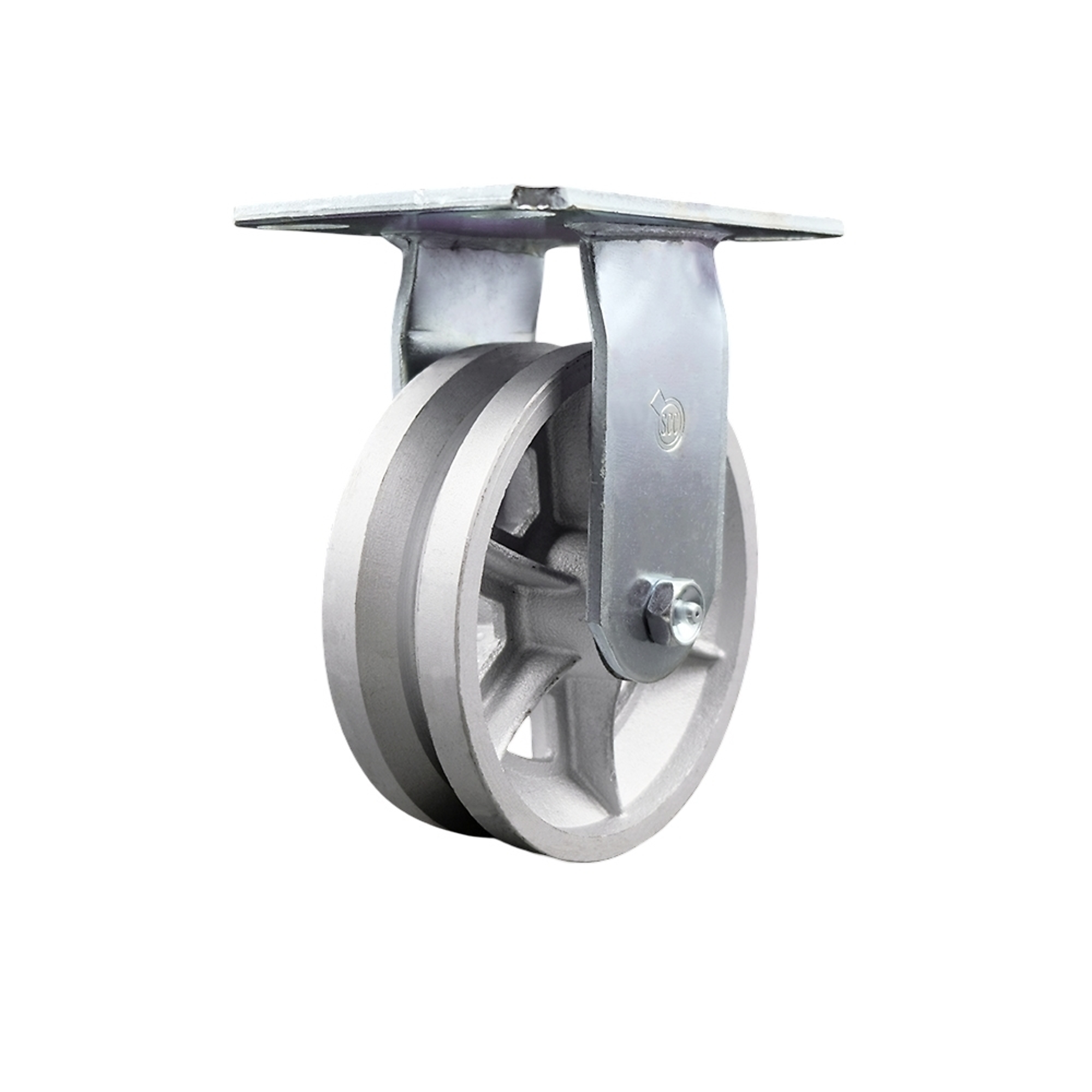 Service Caster, 6Inch x 2Inch Plate Caster, Wheel Diameter 6 in, Caster Type Rigid, Package (qty.) 1, Model SCC-35R620-VGR