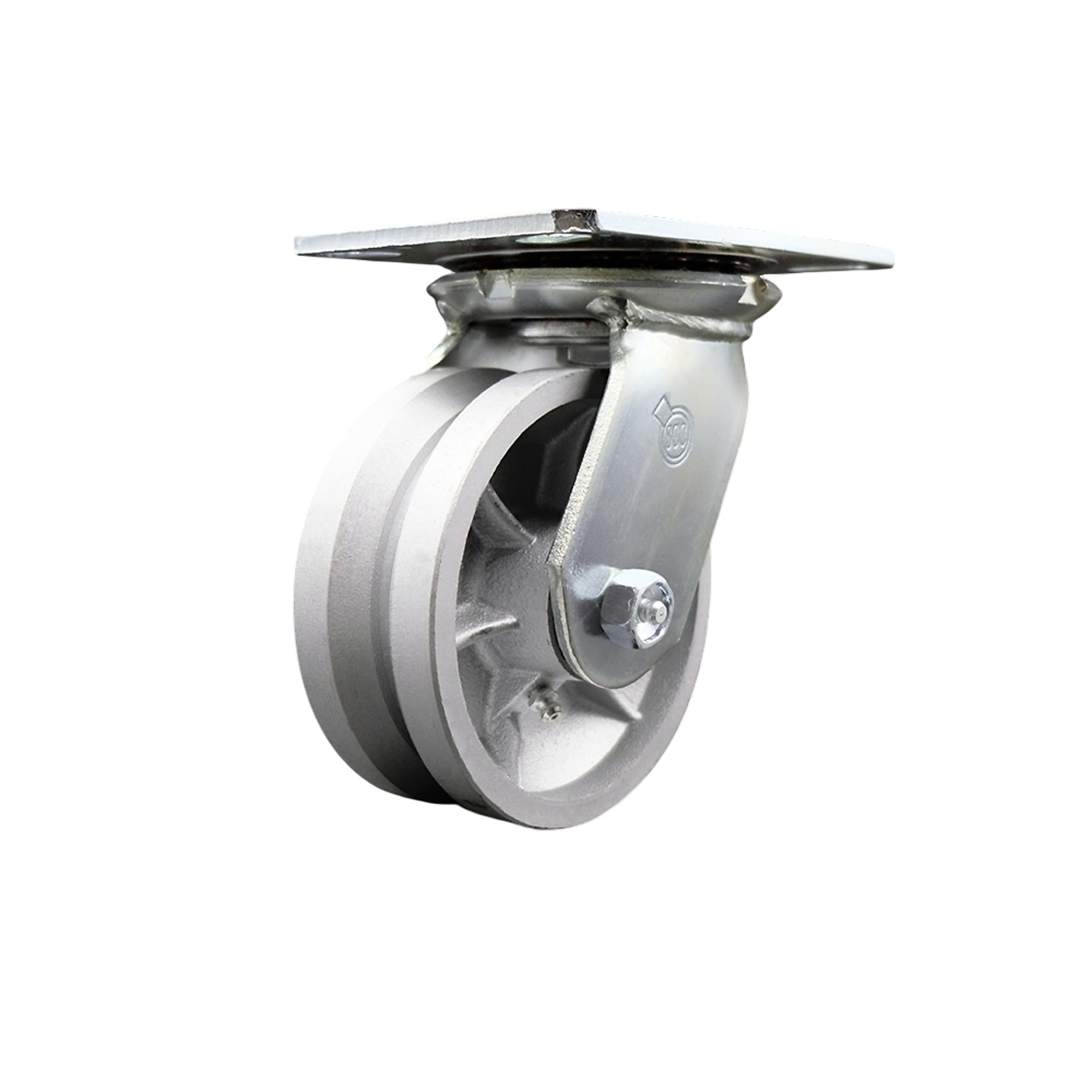 Service Caster, 5Inch x 2Inch Plate Caster, Wheel Diameter 5 in, Caster Type Swivel, Package (qty.) 1, Model SCC-35S520-VGR