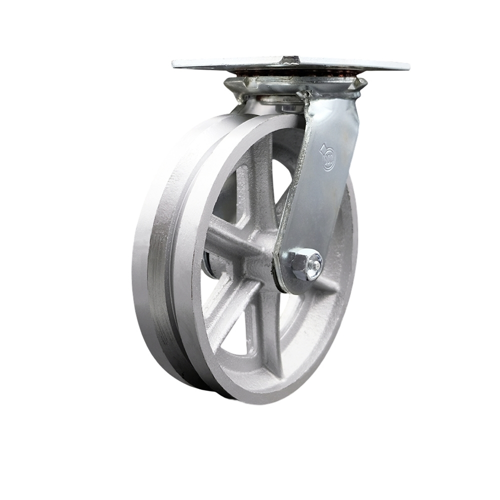 Service Caster, 8Inch x 2Inch Plate Caster, Wheel Diameter 8 in, Caster Type Swivel, Package (qty.) 1, Model SCC-35S820-VGR