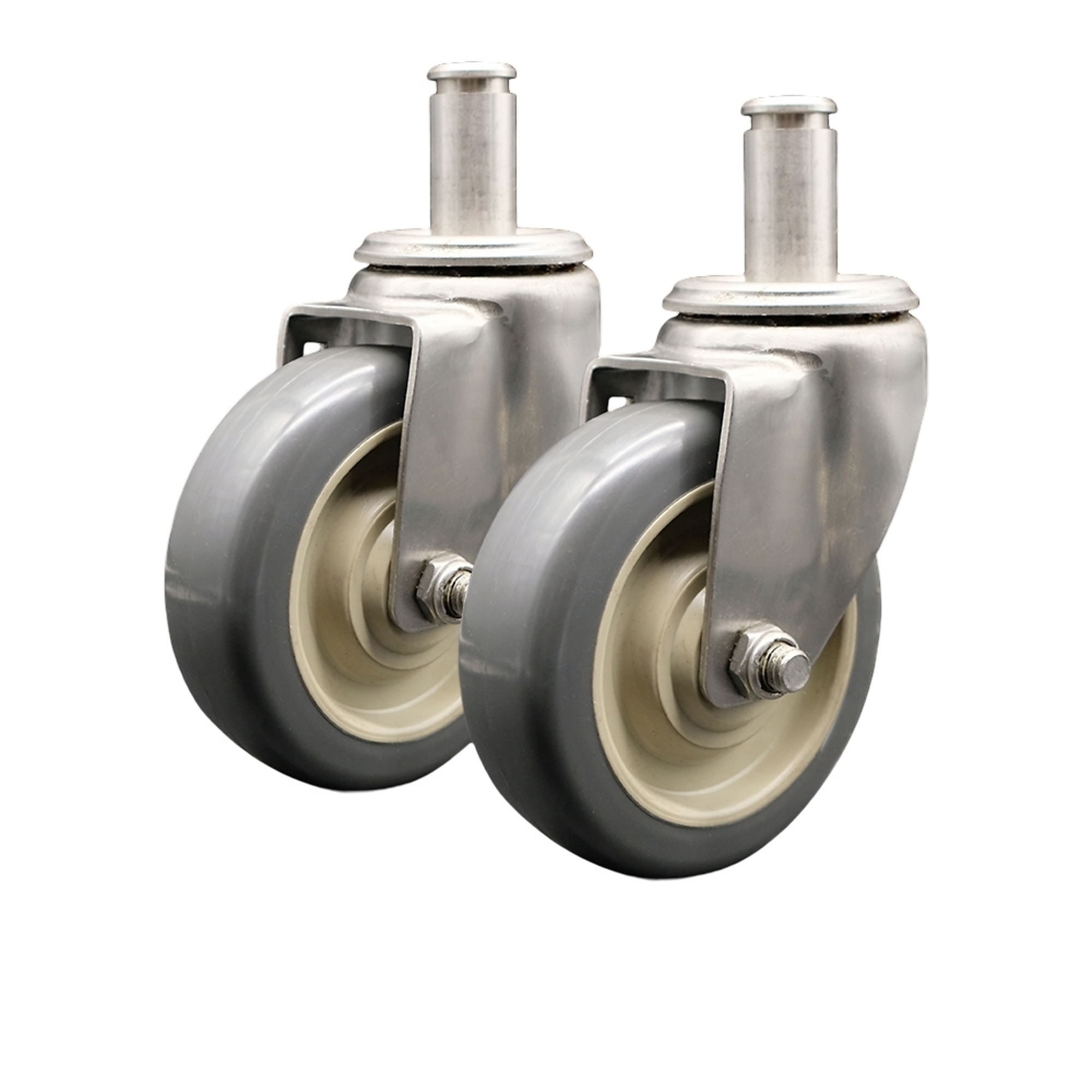 Service Caster, 4Inch x 1 1/4Inch Stem Casters, Wheel Diameter 4 in, Caster Type Swivel, Package (qty.) 2, Model SCC-SSDCGR20S414-PPUD-1316-SP-2