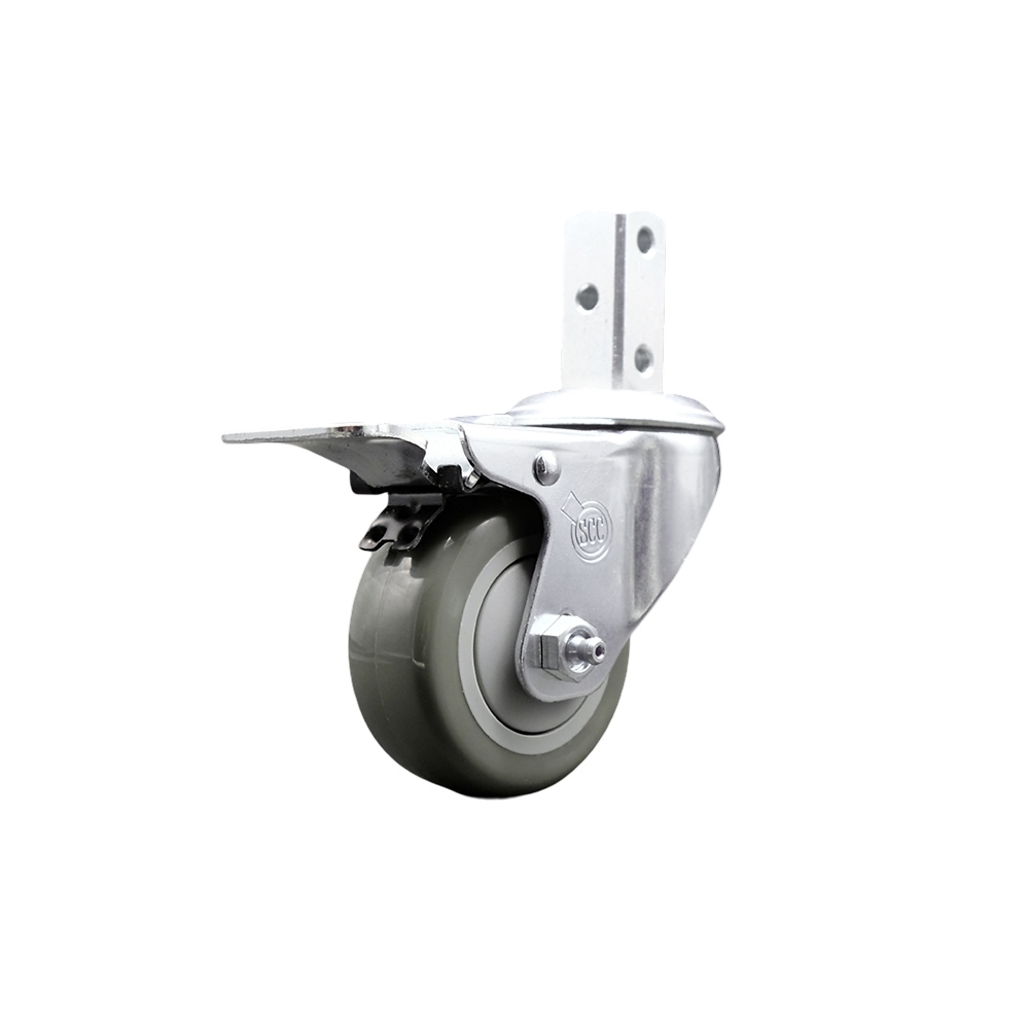 Service Caster, 3Inch x 1 1/4Inch Stem Caster, Wheel Diameter 3 in, Caster Type Swivel, Package (qty.) 1, Model SCC-SQTTL20S314-PPUB-GRY-34