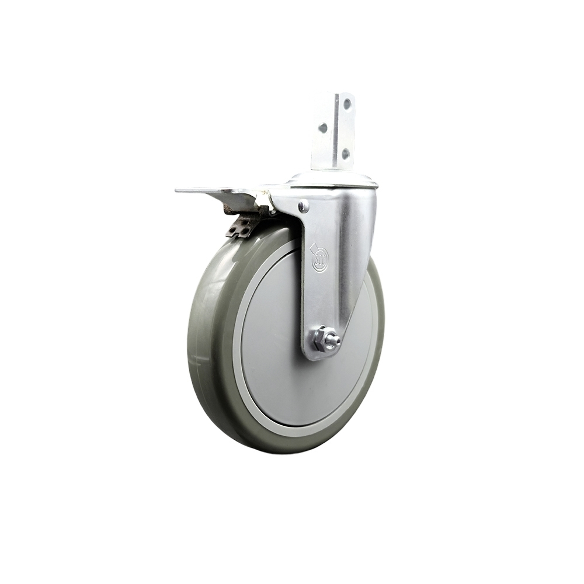 Service Caster, 6Inch x 1 1/4Inch Stem Caster, Wheel Diameter 6 in, Caster Type Swivel, Package (qty.) 1, Model SCC-SQTTL20S614-PPUB-GRY-34