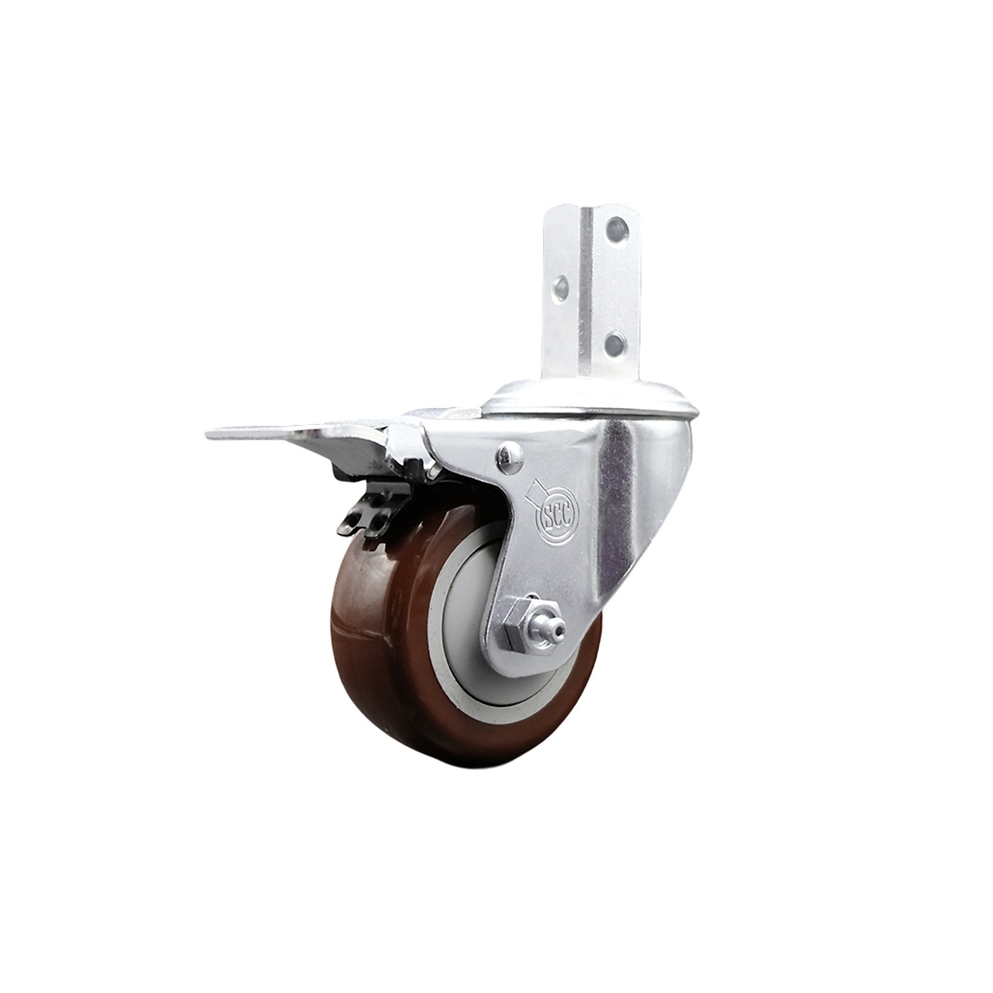 Service Caster, 3Inch x 1 1/4Inch Stem Caster, Wheel Diameter 3 in, Caster Type Swivel, Package (qty.) 1, Model SCC-SQTTL20S314-PPUB-MRN-34