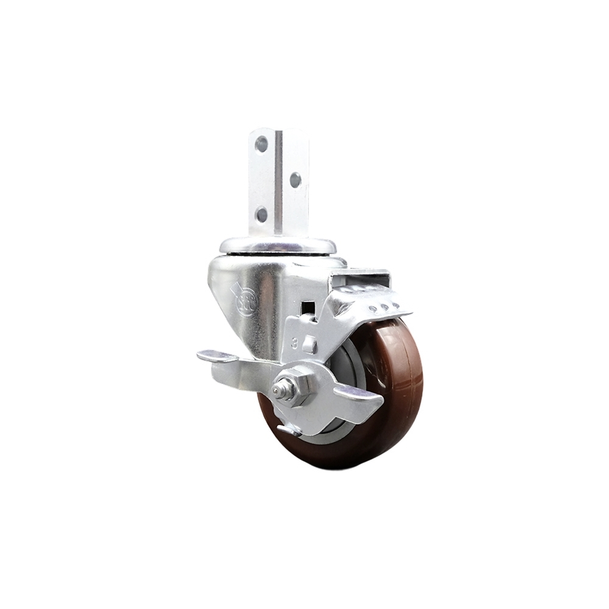 Service Caster, 3Inch x 1 1/4Inch Stem Caster, Wheel Diameter 3 in, Caster Type Swivel, Package (qty.) 1, Model SCC-SQ20S314-PPUB-MRN-TLB-78