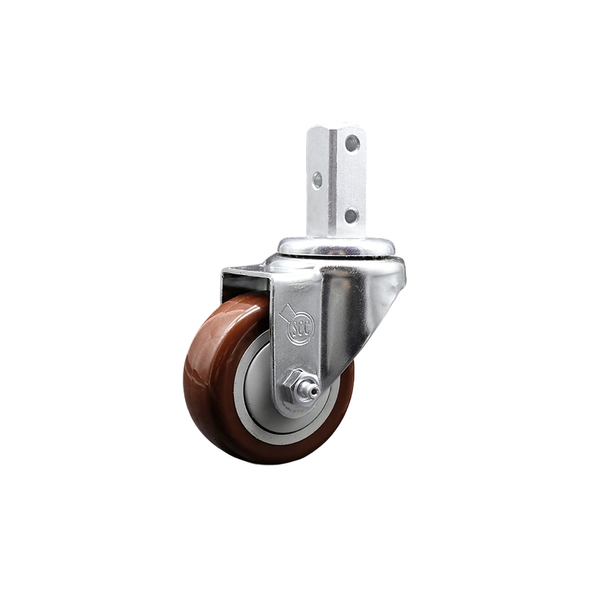 Service Caster, 3Inch x 1 1/4Inch Stem Caster, Wheel Diameter 3 in, Caster Type Swivel, Package (qty.) 1, Model SCC-SQ20S314-PPUB-MRN-34