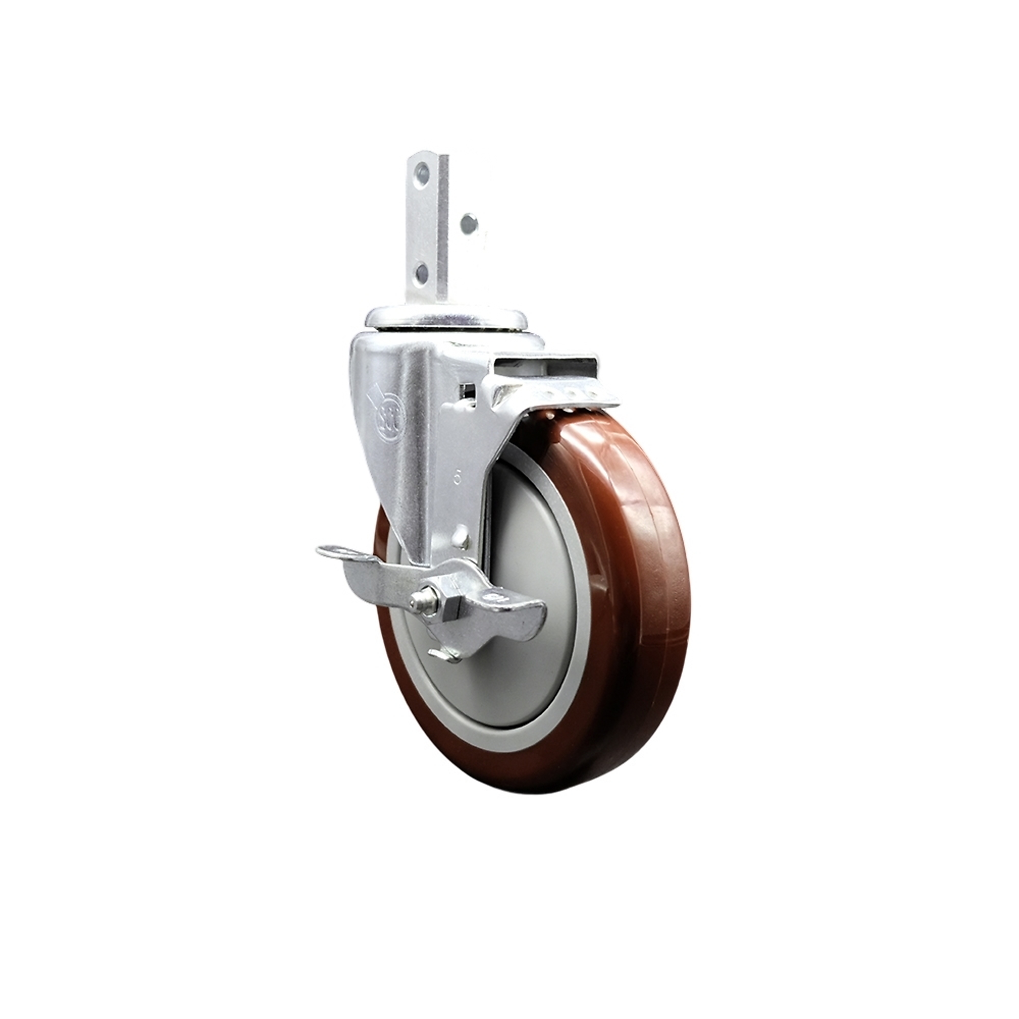 Service Caster, 5Inch x 1 1/4Inch Stem Caster, Wheel Diameter 5 in, Caster Type Swivel, Package (qty.) 1, Model SCC-SQ20S514-PPUB-MRN-TLB-34