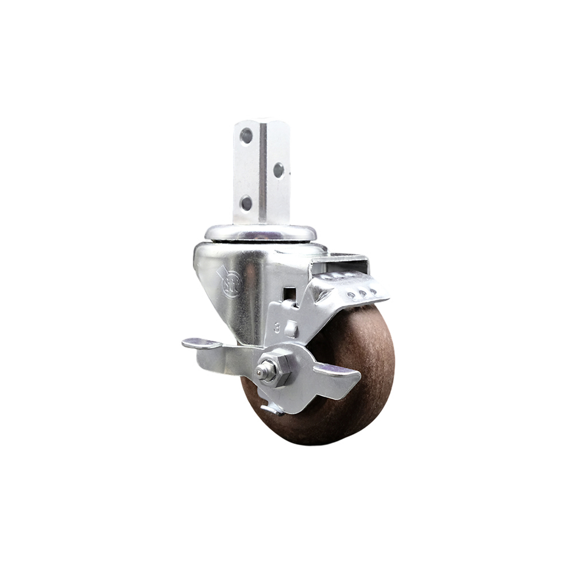 Service Caster, 3Inch x 1 1/4Inch Stem Caster, Wheel Diameter 3 in, Caster Type Swivel, Package (qty.) 1, Model SCC-SQ20S314-GFNSHT-TLB-34