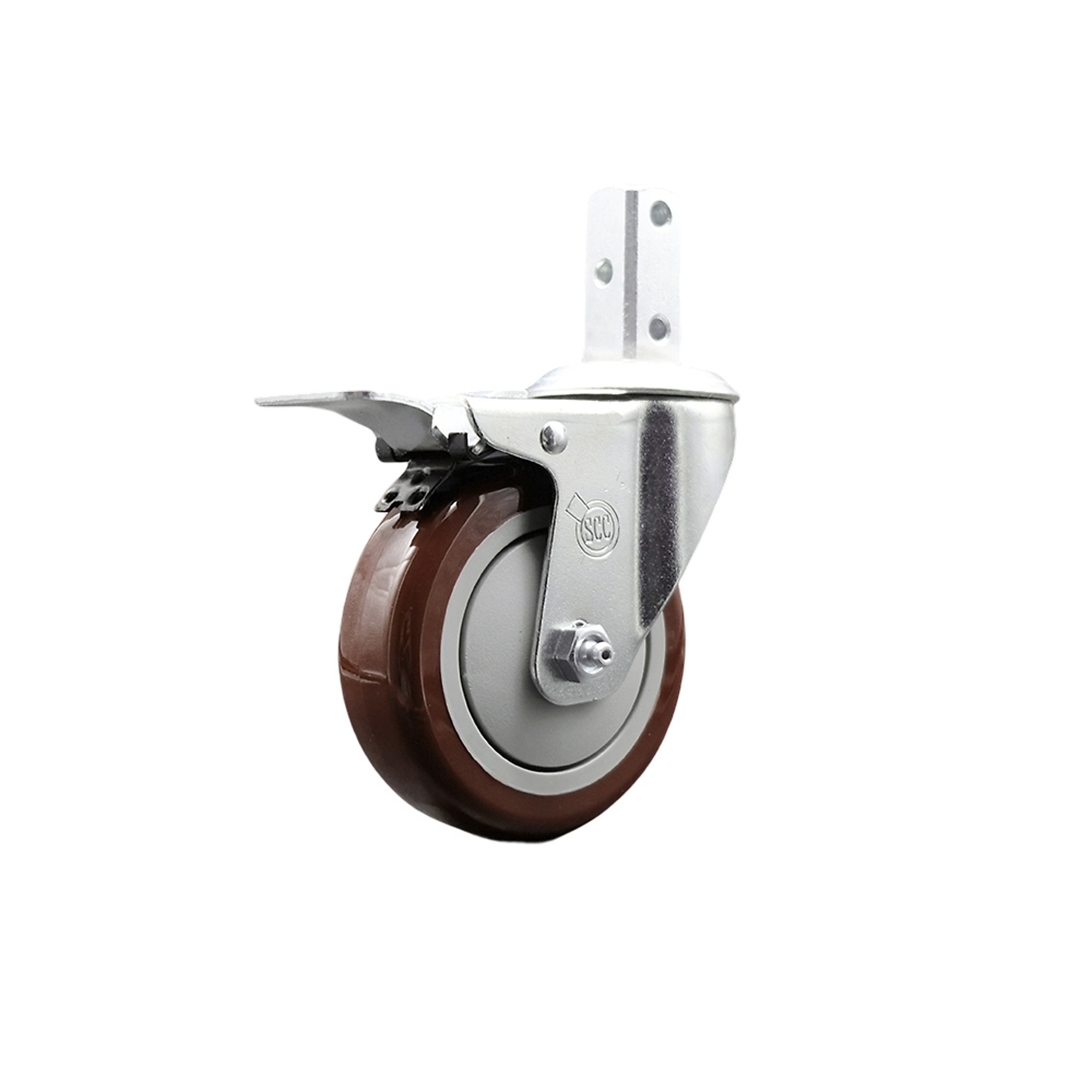 Service Caster, 4Inch x 1 1/4Inch Stem Caster, Wheel Diameter 4 in, Caster Type Swivel, Package (qty.) 1, Model SCC-SQTTL20S414-PPUB-MRN-34