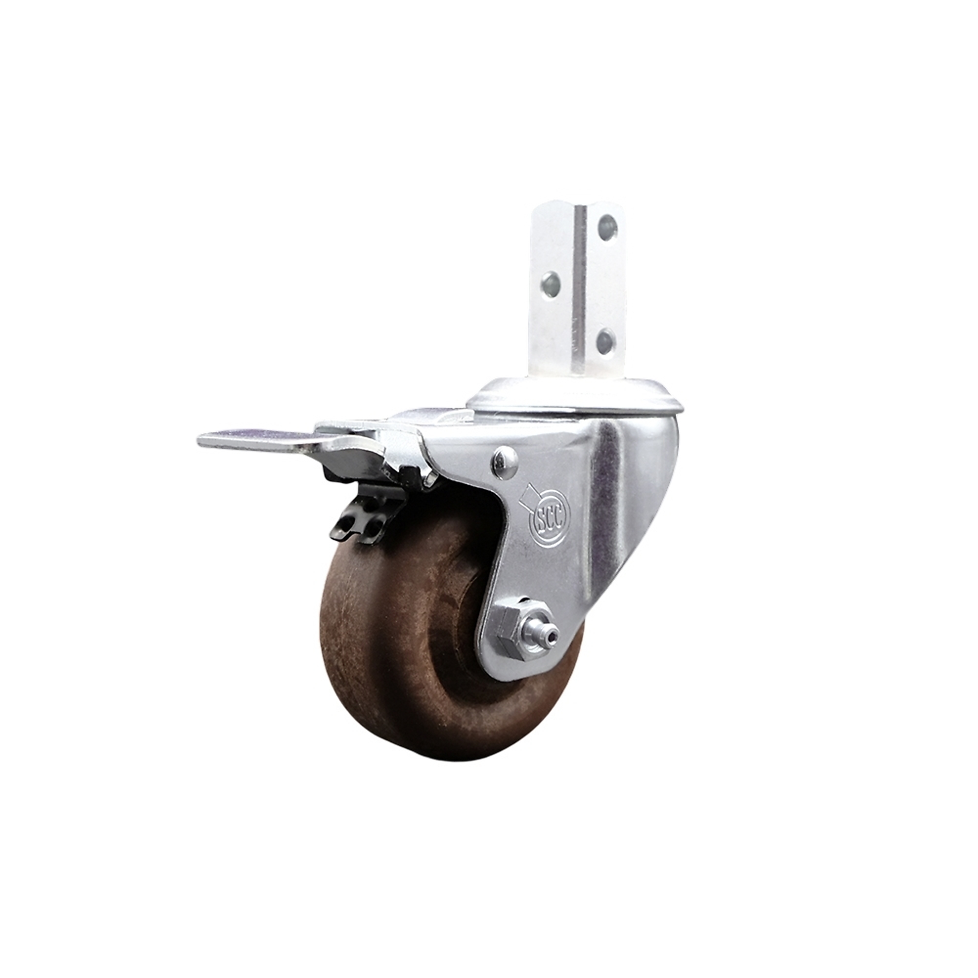 Service Caster, 3 1/2Inch x 1 1/4Inch Stem Caster, Wheel Diameter 3.5 in, Caster Type Swivel, Package (qty.) 1, Model SCC-SQTTL20S3514-GFNSHT-34