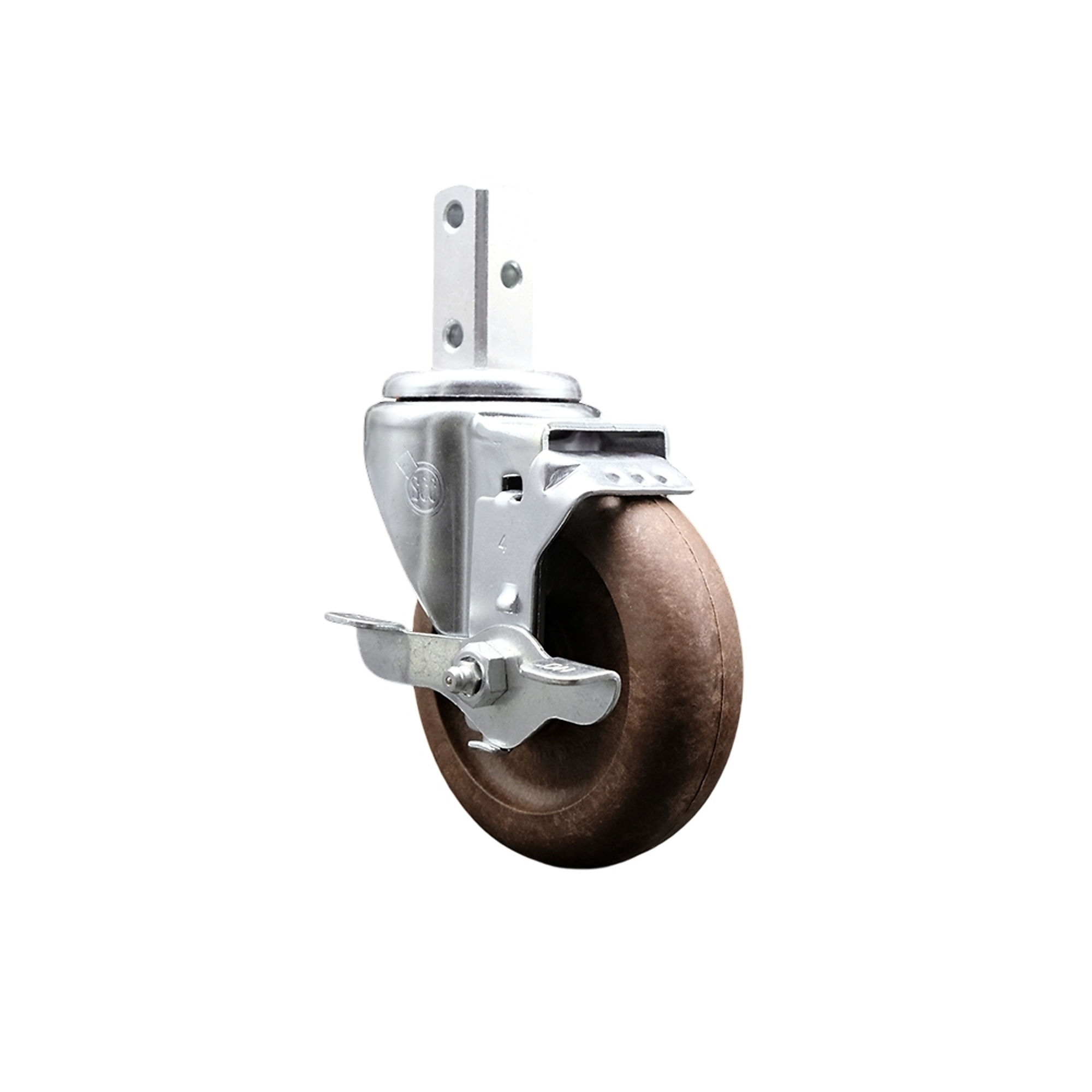 Service Caster, 4Inch x 1 1/4Inch Stem Caster, Wheel Diameter 4 in, Caster Type Swivel, Package (qty.) 1, Model SCC-SQ20S414-GFNSHT-TLB-78