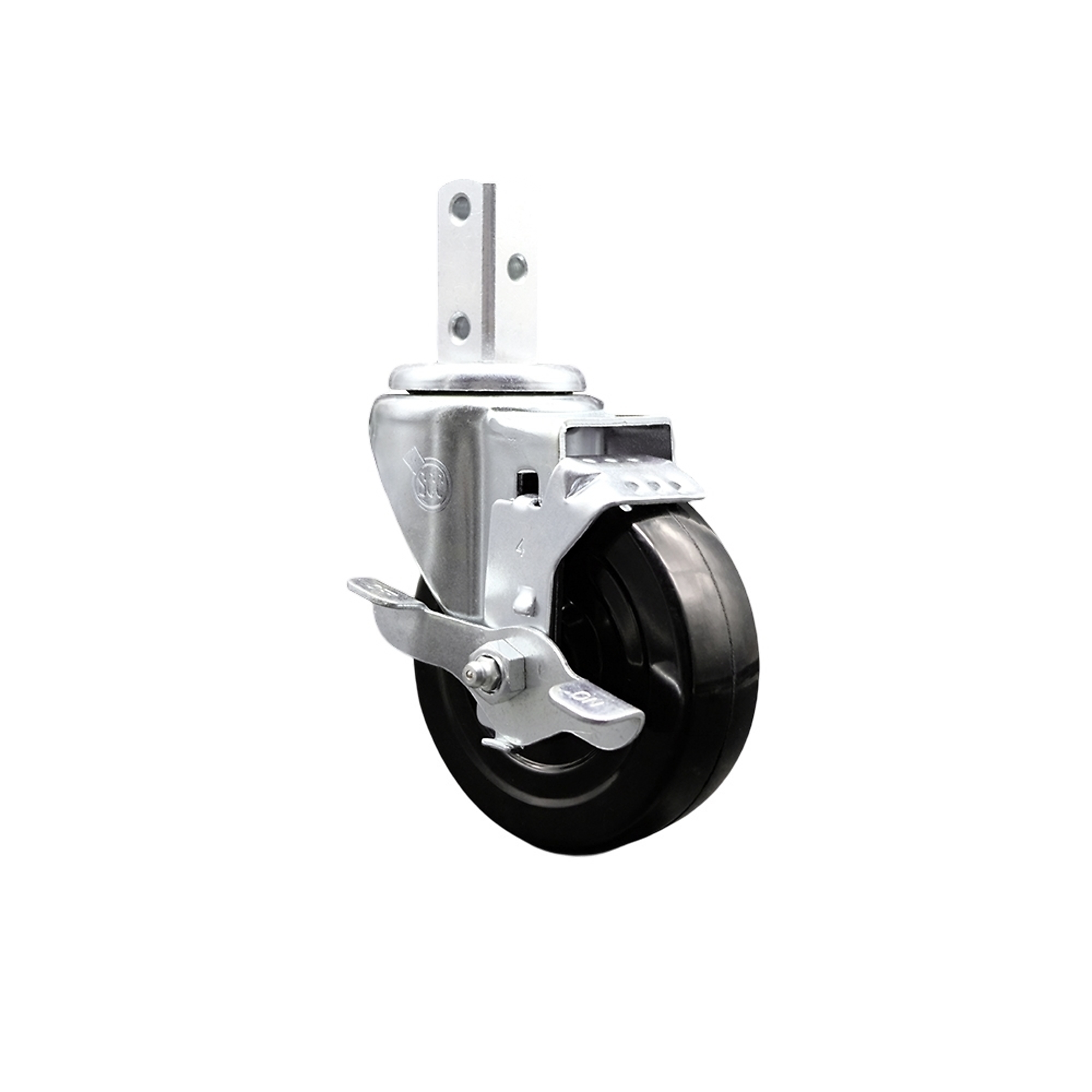 Service Caster, 4Inch x 1 1/4Inch Stem Caster, Wheel Diameter 4 in, Caster Type Swivel, Package (qty.) 1, Model SCC-SQ20S414-HRS-TLB-34