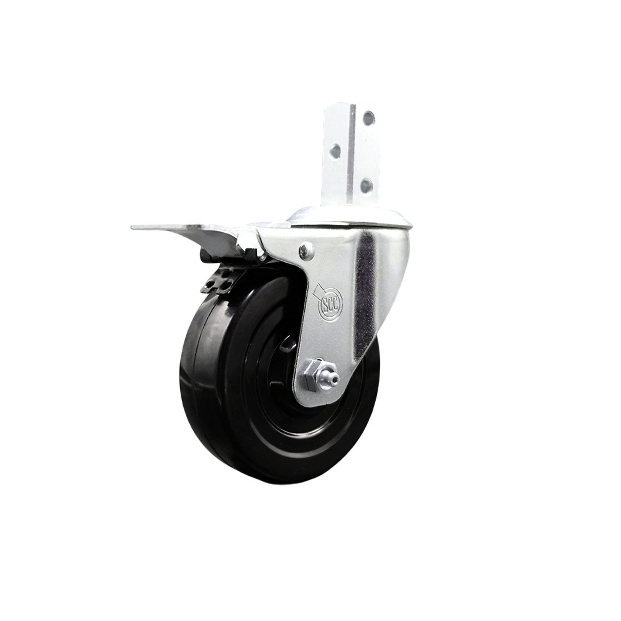 Service Caster, 4Inch x 1 1/4Inch Stem Caster, Wheel Diameter 4 in, Caster Type Swivel, Package (qty.) 1, Model SCC-SQTTL20S414-HRS-34