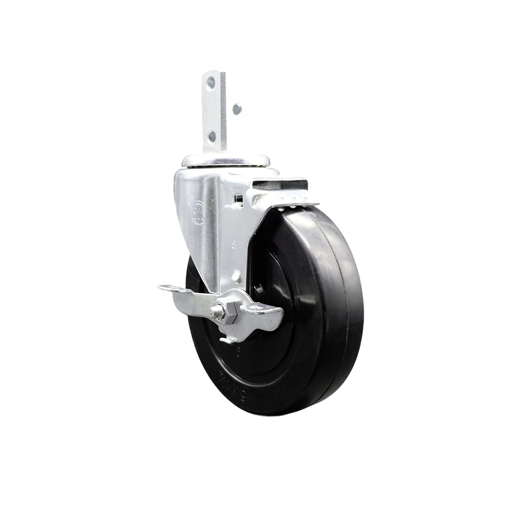 Service Caster, 5Inch x 1 1/4Inch Stem Caster, Wheel Diameter 5 in, Caster Type Swivel, Package (qty.) 1, Model SCC-SQ20S514-HRS-TLB-34